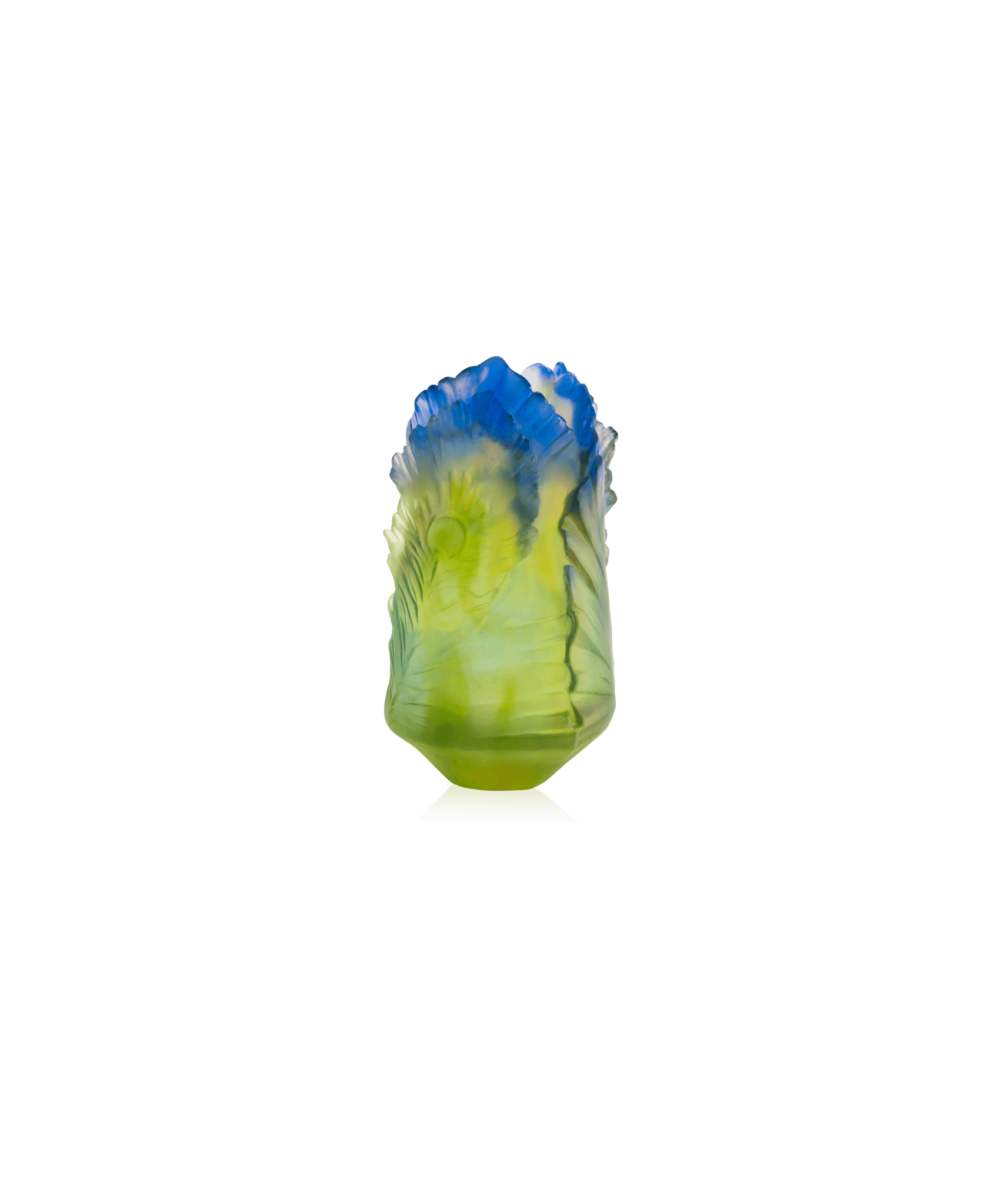 Daum Fleur De Paon Small Vase β Exotique