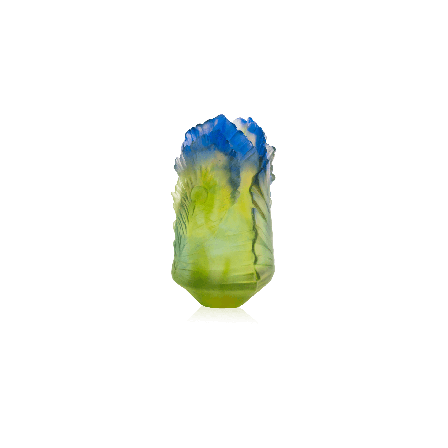 Daum Fleur De Paon Small Vase — Exotique