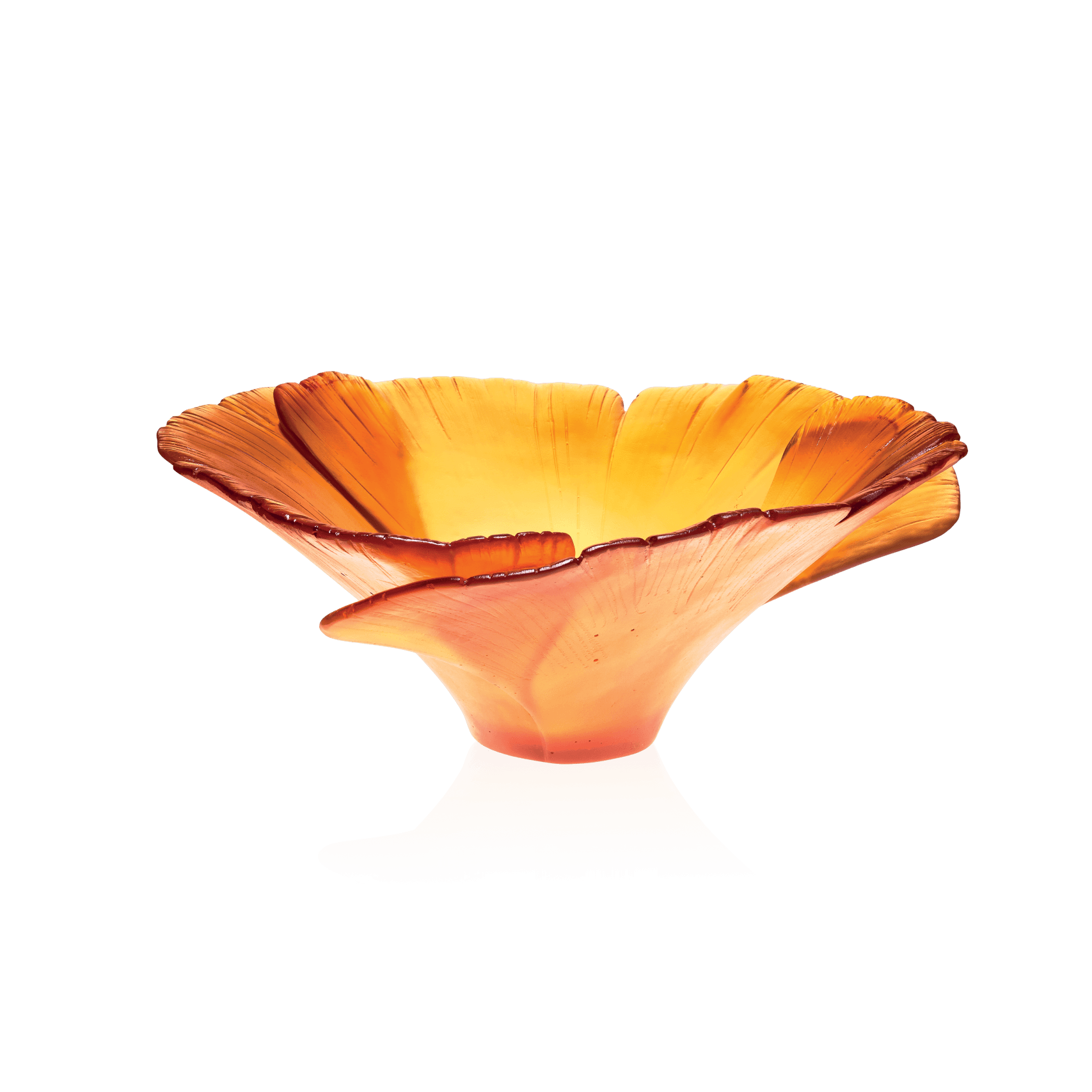 Daum Ginkgo Bowl — Amber