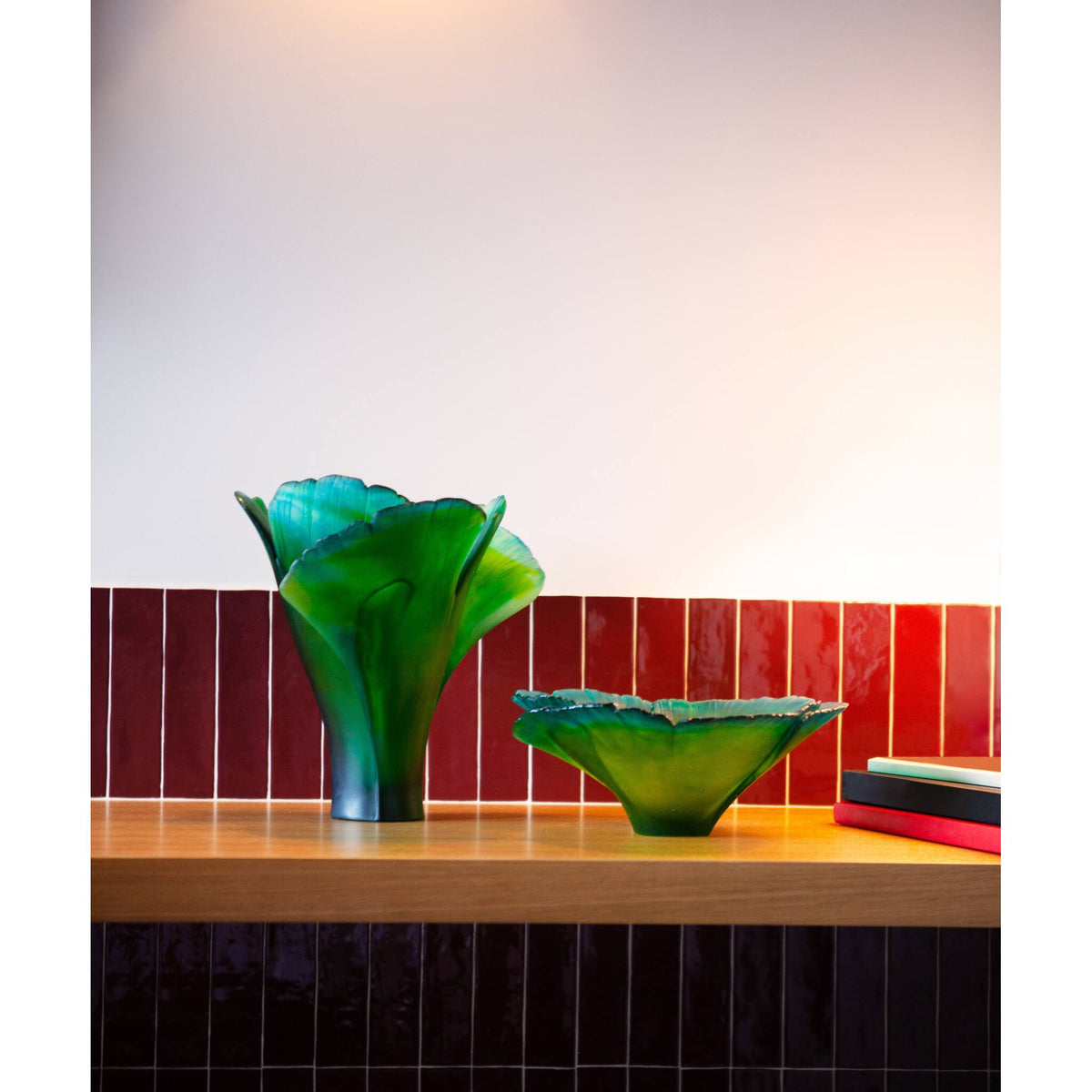 Daum Ginkgo Large Vase – Green, alternate view