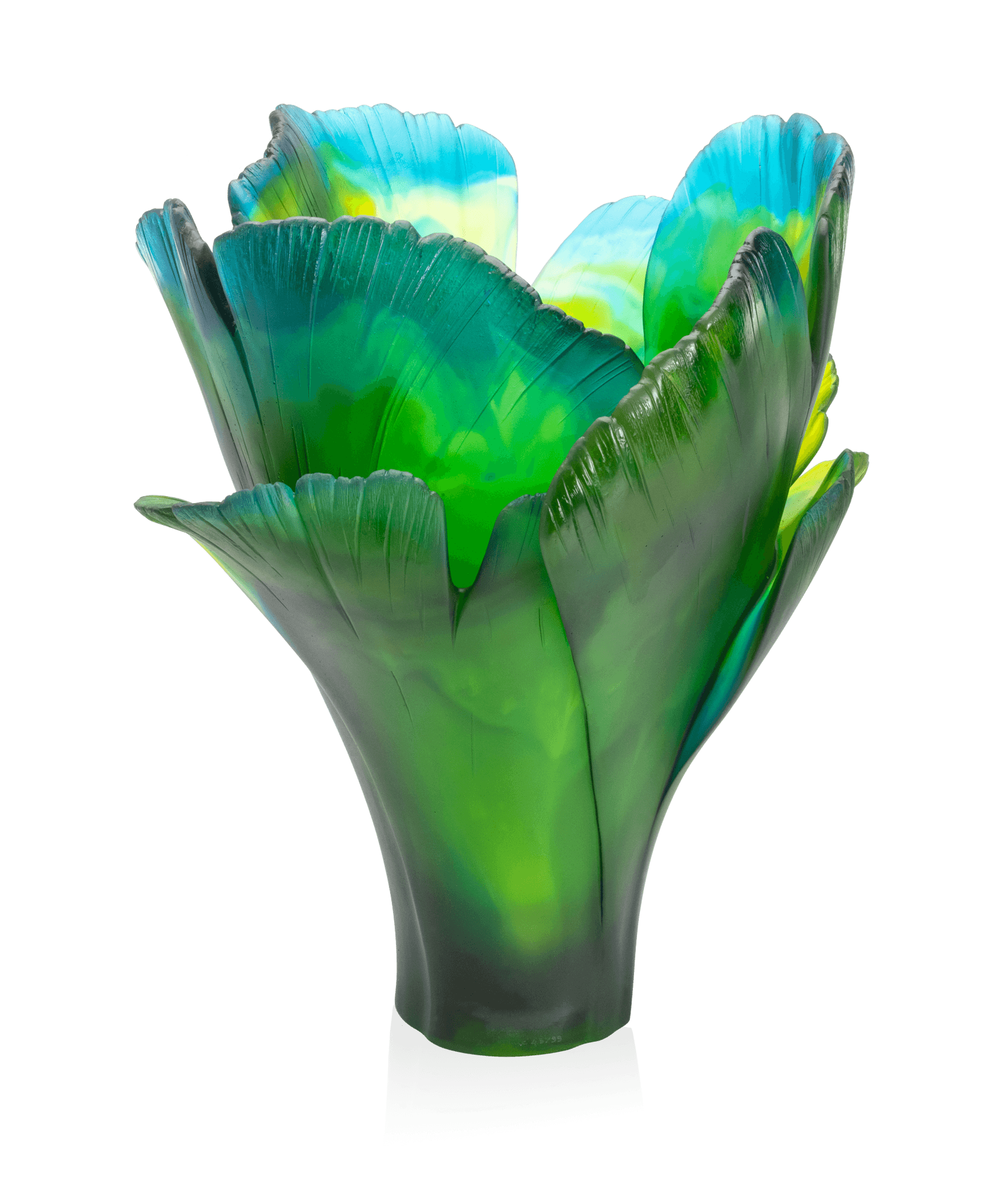 Daum Ginkgo Magnum Vase 99ex β Green