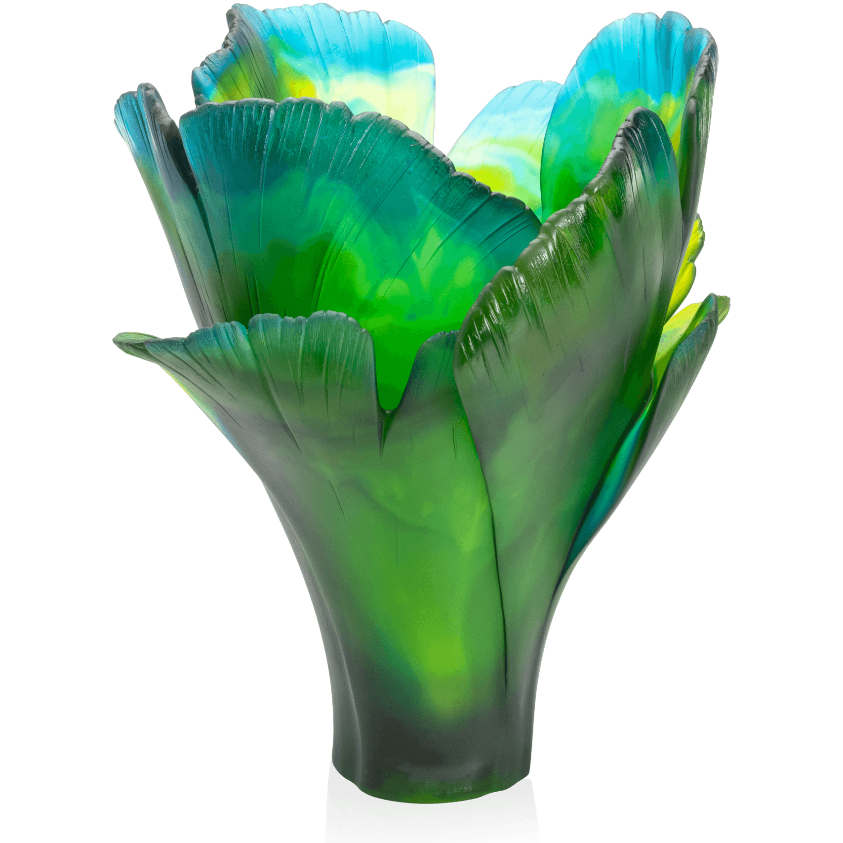 Daum Ginkgo Magnum Vase 99ex — Green