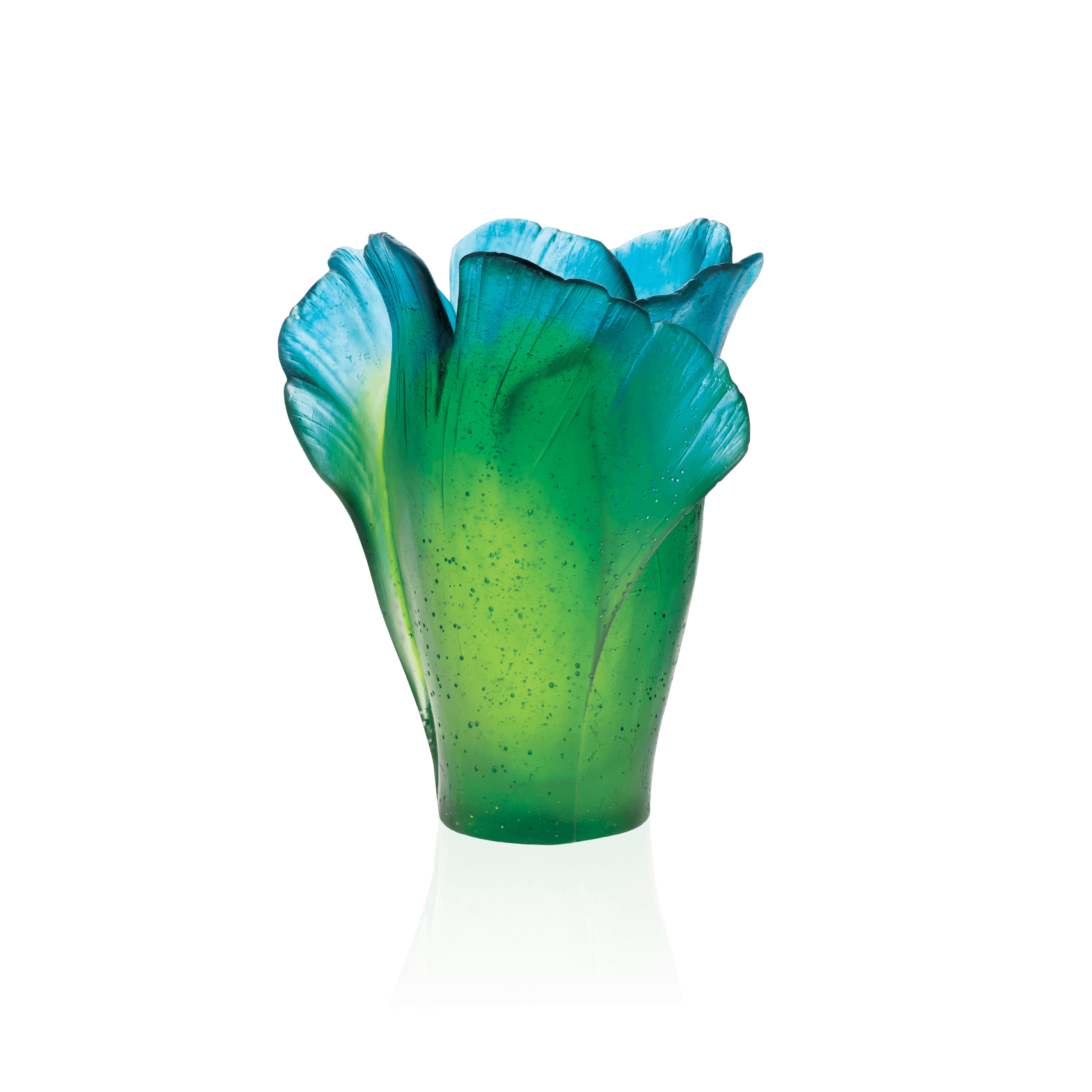 Daum Ginkgo Medium Vase — Green