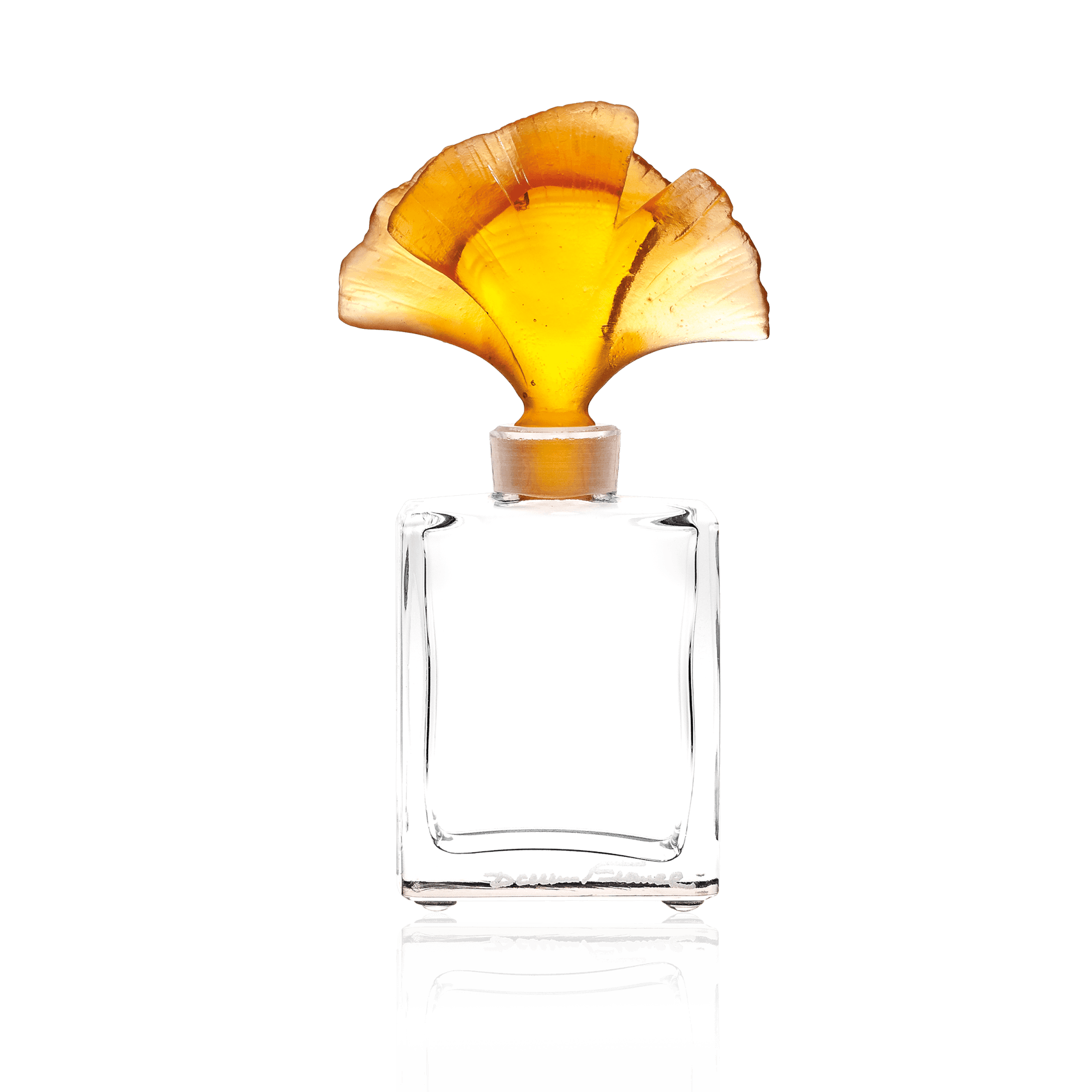 Daum Ginkgo Perfume Bottle Amber