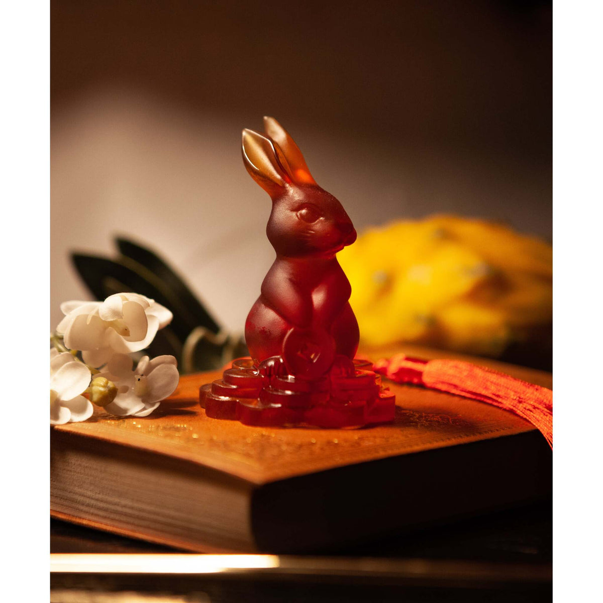 Daum Horoscope Rabbit Sculpture, alternate view