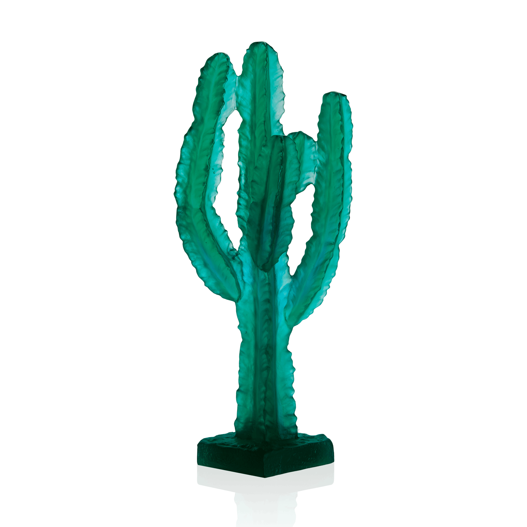 Daum Jardin De Cactus Cactus By Emilio Robba Sculpture — Green