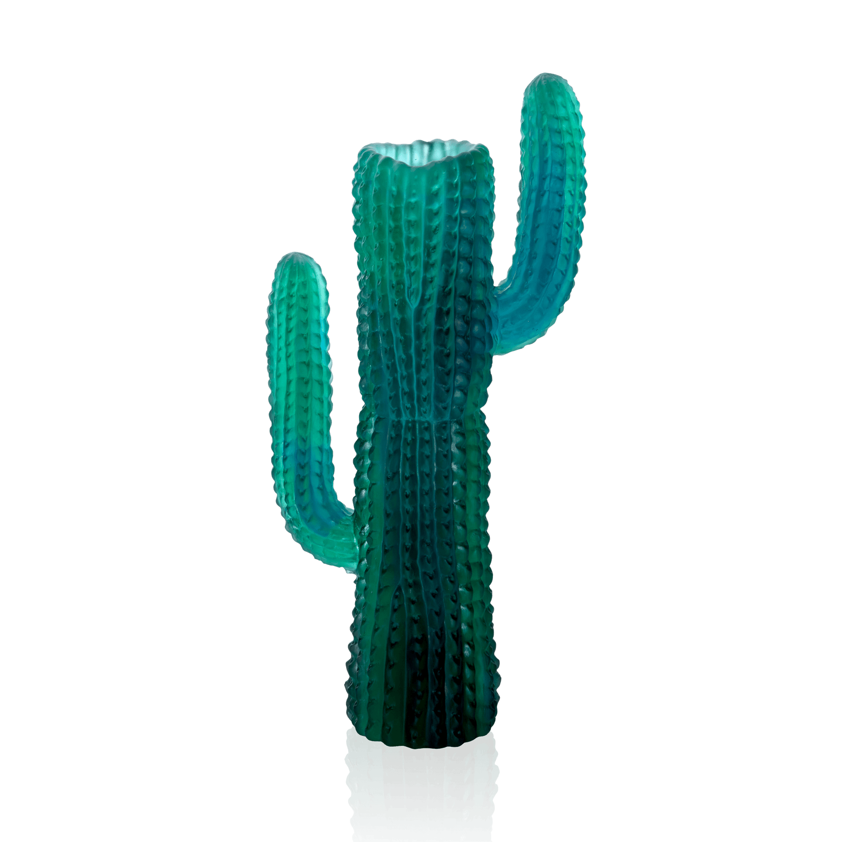 Daum Jardin De Cactus Vase By Emilio Robba — Green