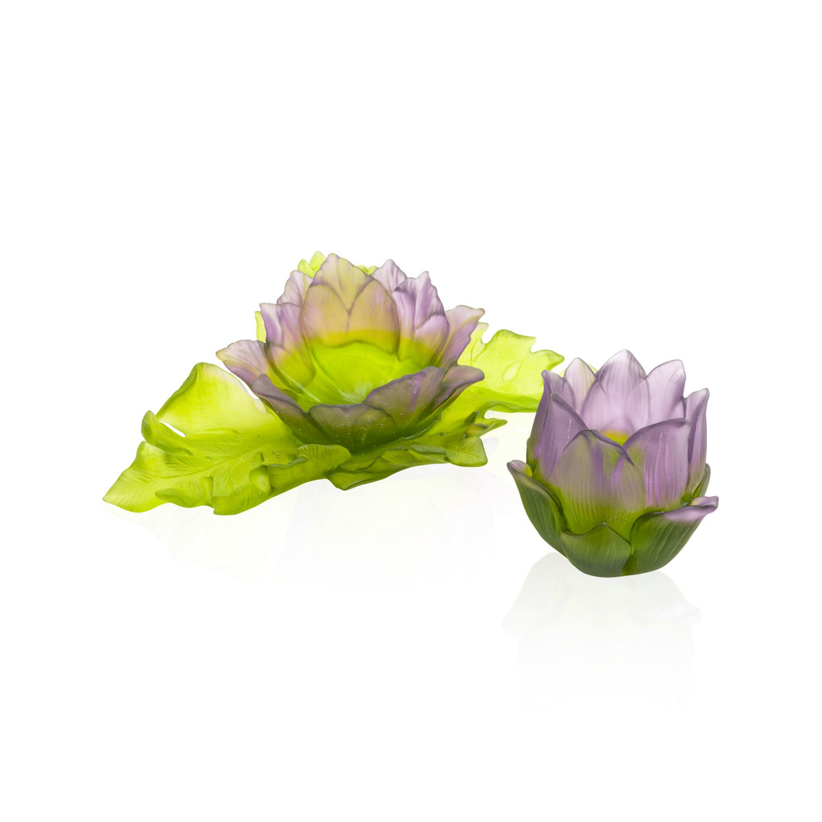 Daum Jardin De Lotus Duo Centerpiece 175ex Sculpture, lifestyle view
