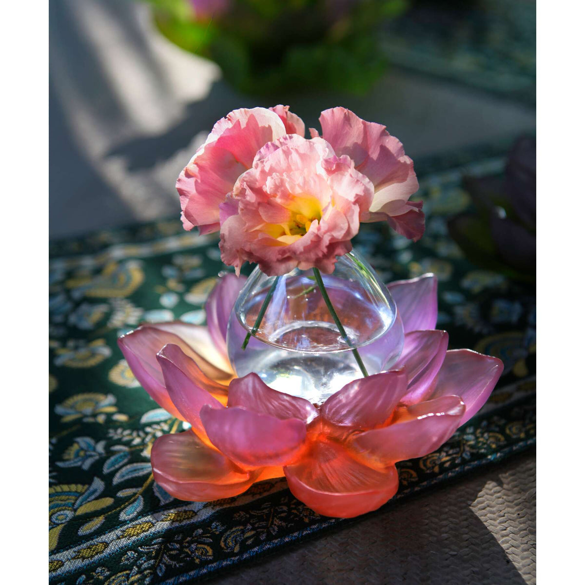 Daum Jardin De Lotus Soliflore Vase – Amber pink, alternate view