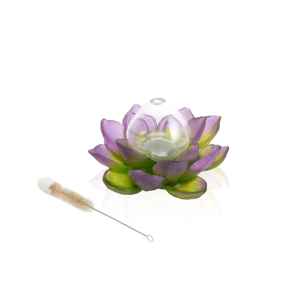 Daum Jardin De Lotus Soliflore Vase – Purple green, alternate view