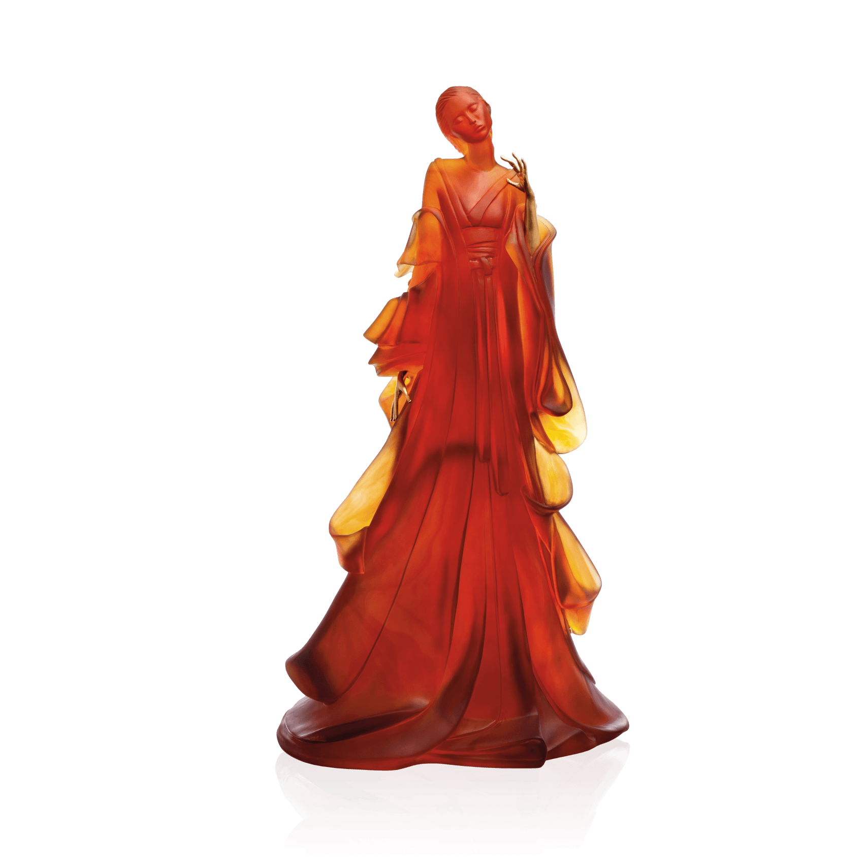 Daum Kabuki By Marie Paule Deville Chabrolle 375ex Sculpture — Amber