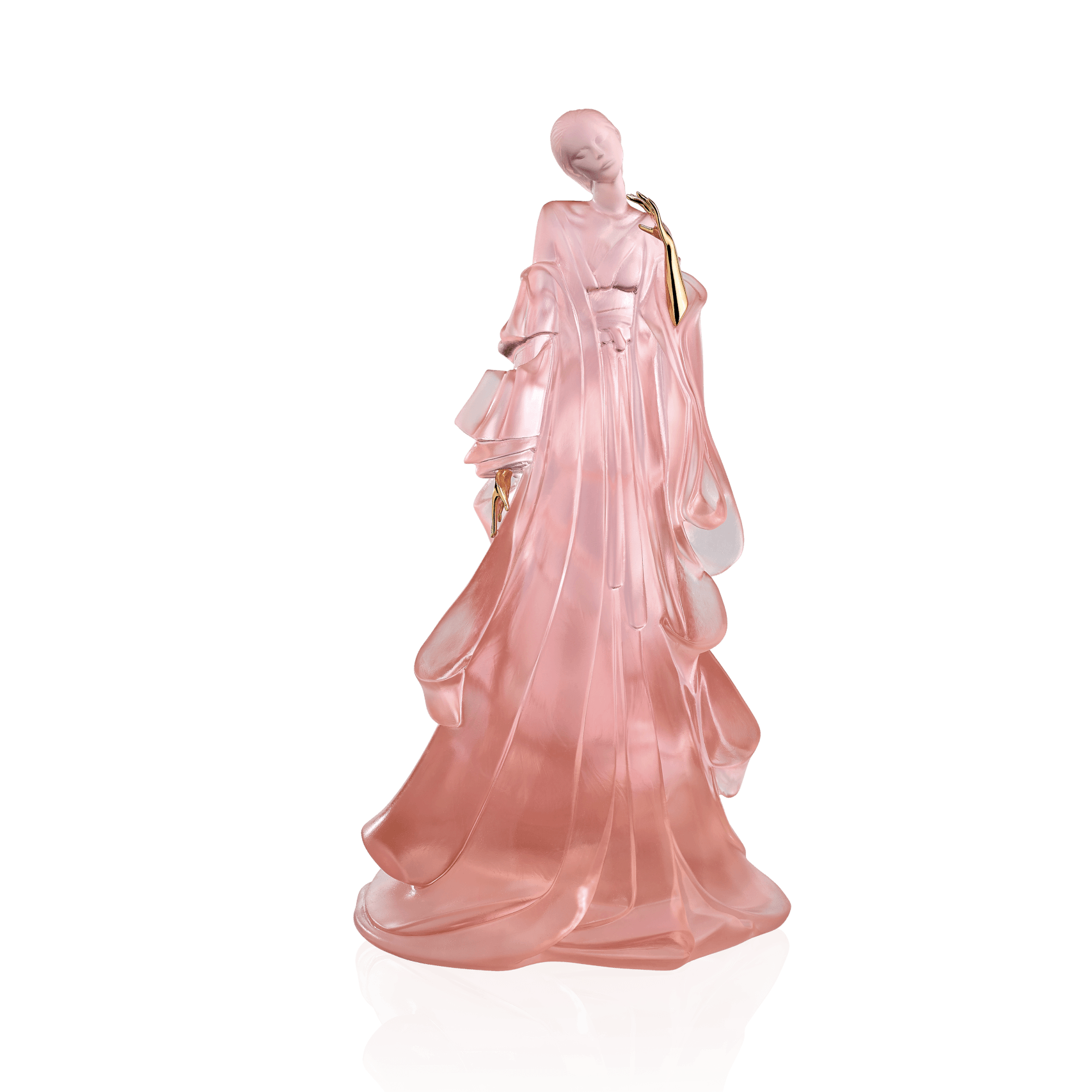 Daum Kabuki By Marie Paule Deville Chabrolle 375ex Sculpture — Pink
