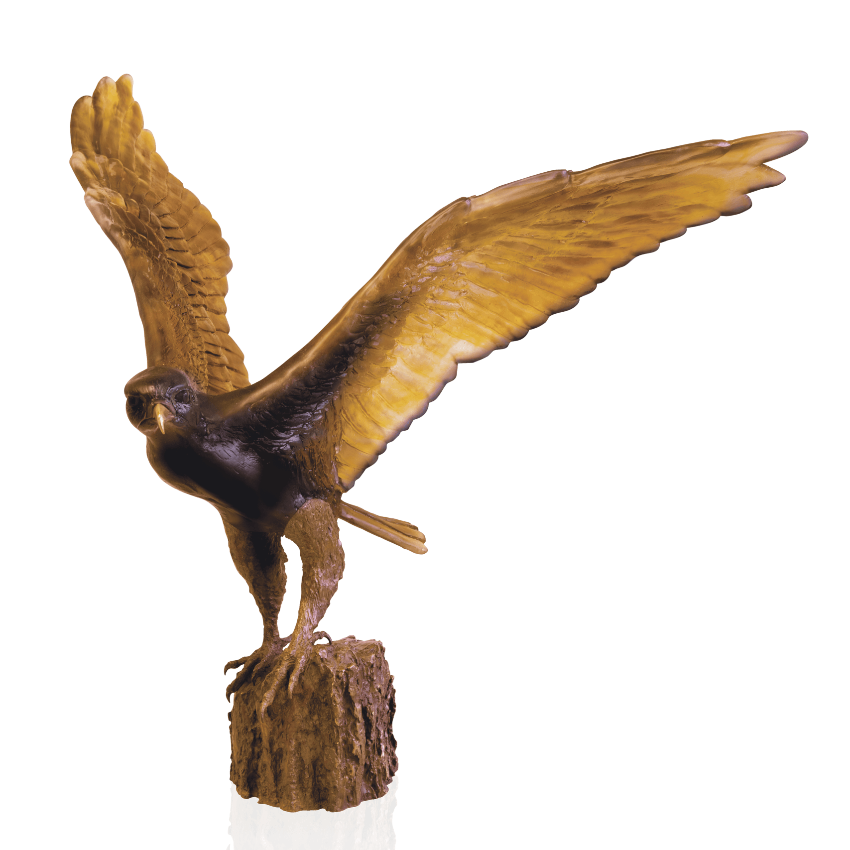 Daum L'envol Du Faucon By Madeleine Van Der Knoop 75ex Sculpture
