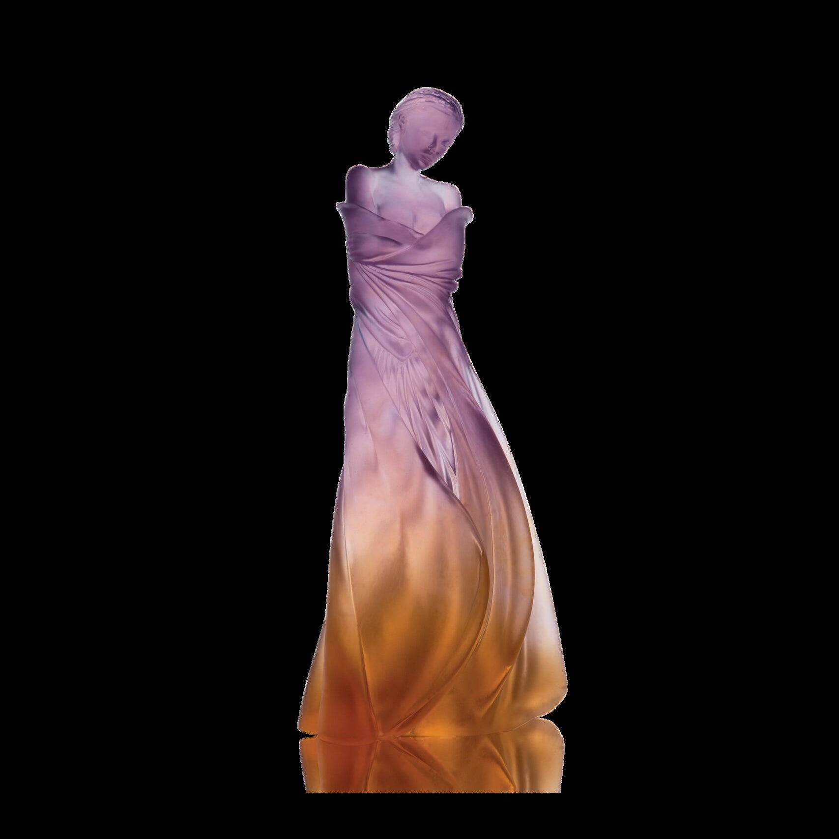 Daum L'hiver En Soi Amber-pink By Marie-Paule Deville-Chabrolle 375ex Sculpture