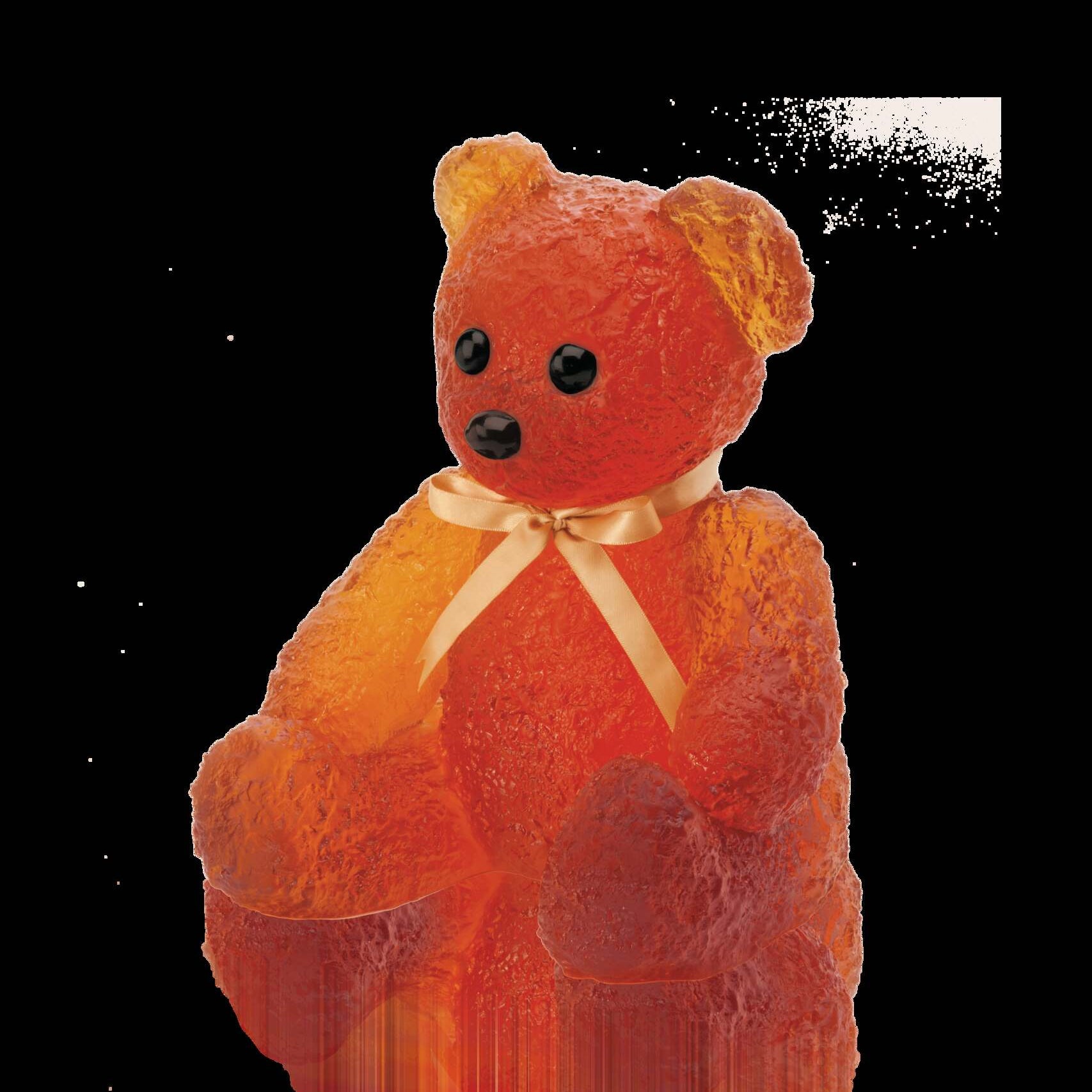 Daum Large Doudours Amber By Serge Mansau 375ex Sculpture