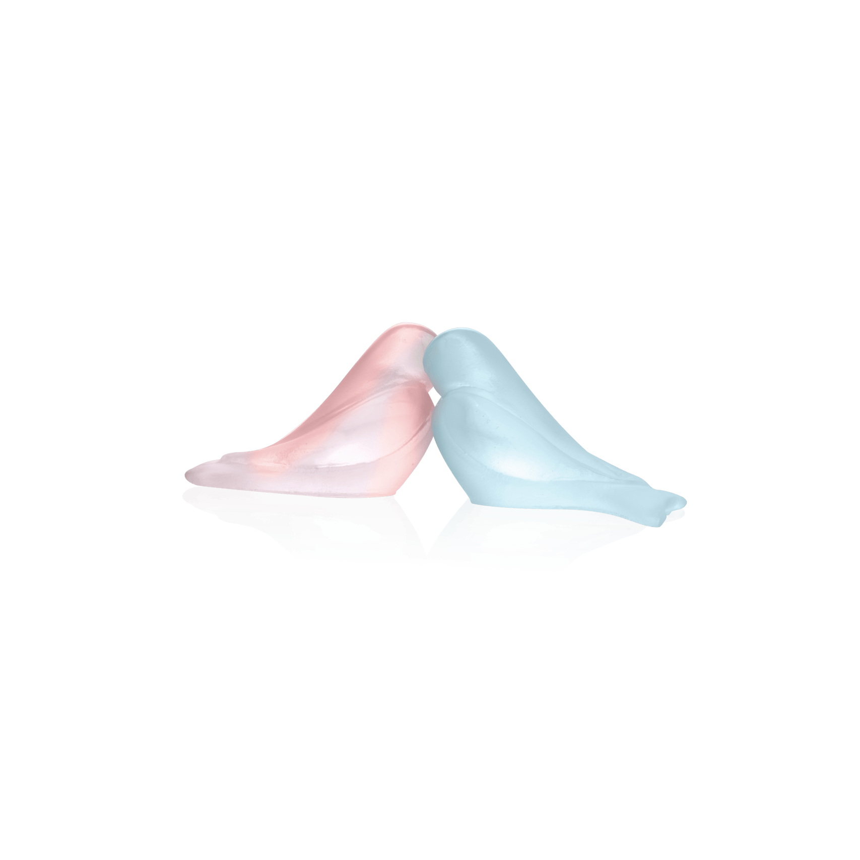 Daum Les Fiancés and By Pierre Yves Rochon Sculpture — Pink blue
