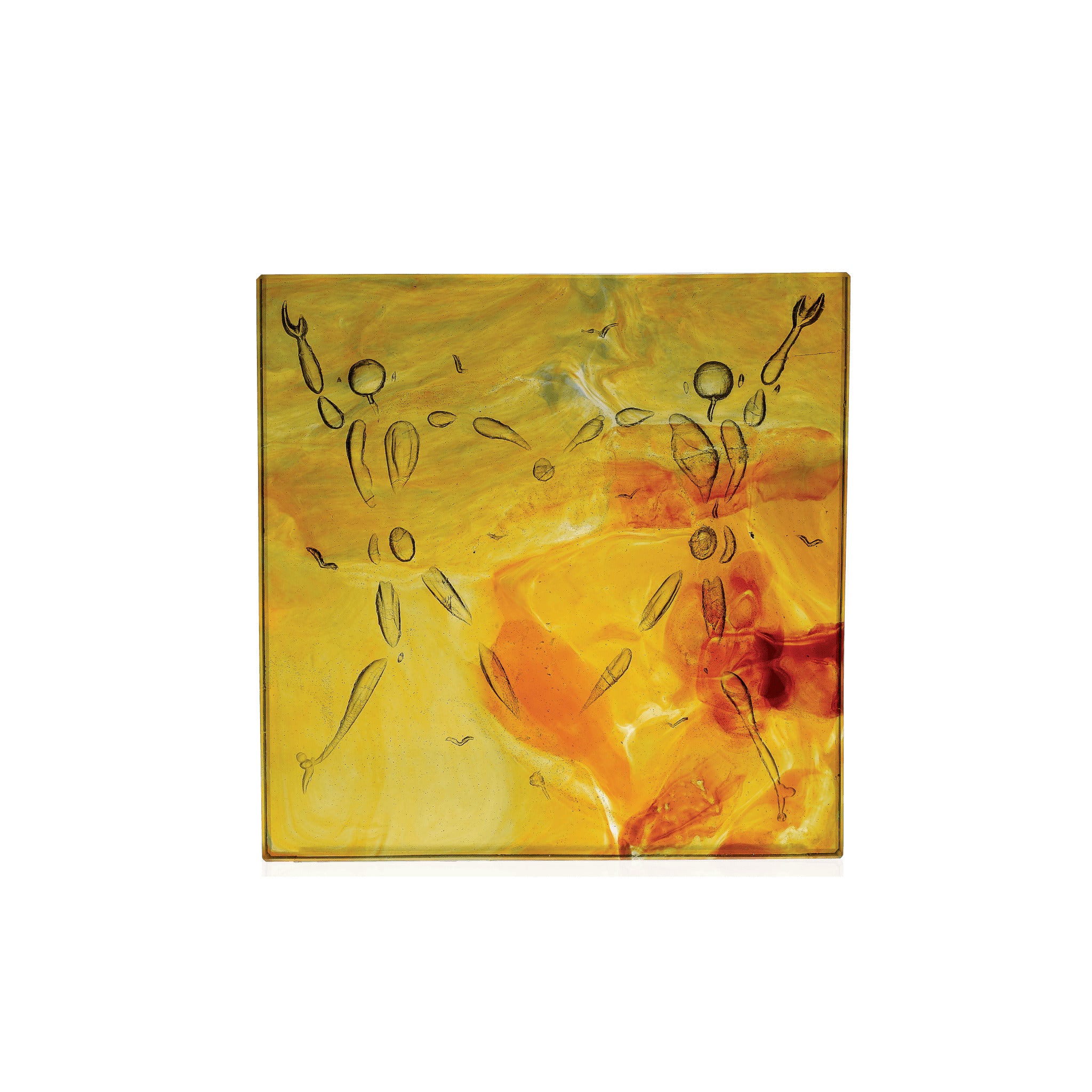 Daum Love Dance By Jérôme Mesnager Sculpture — Amber 250ex