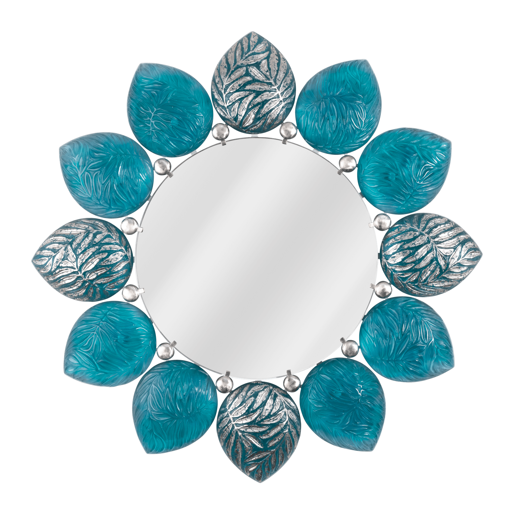 Daum Mélodie Mirror By Jacques Hurel 25ex — Turquoise