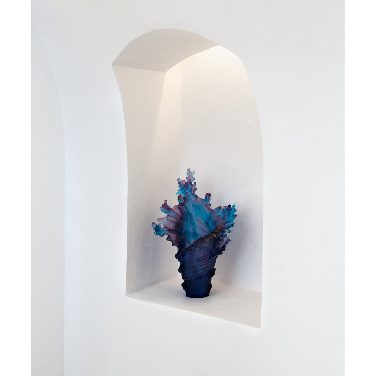 Daum Mer De Corail Large Vase – Blue and red, alternate view