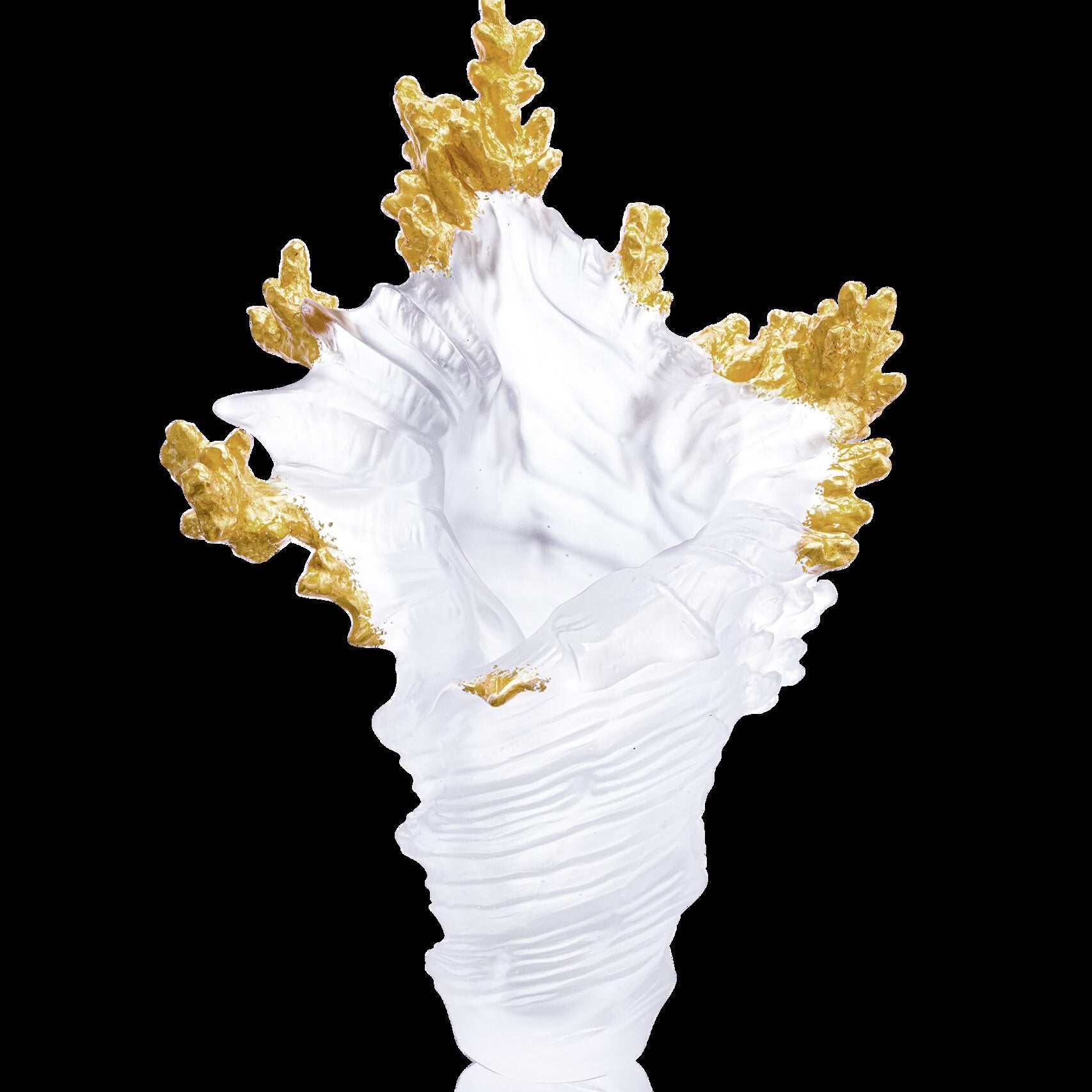 Daum Mer De Corail Large Vase — White gold finish 99ex