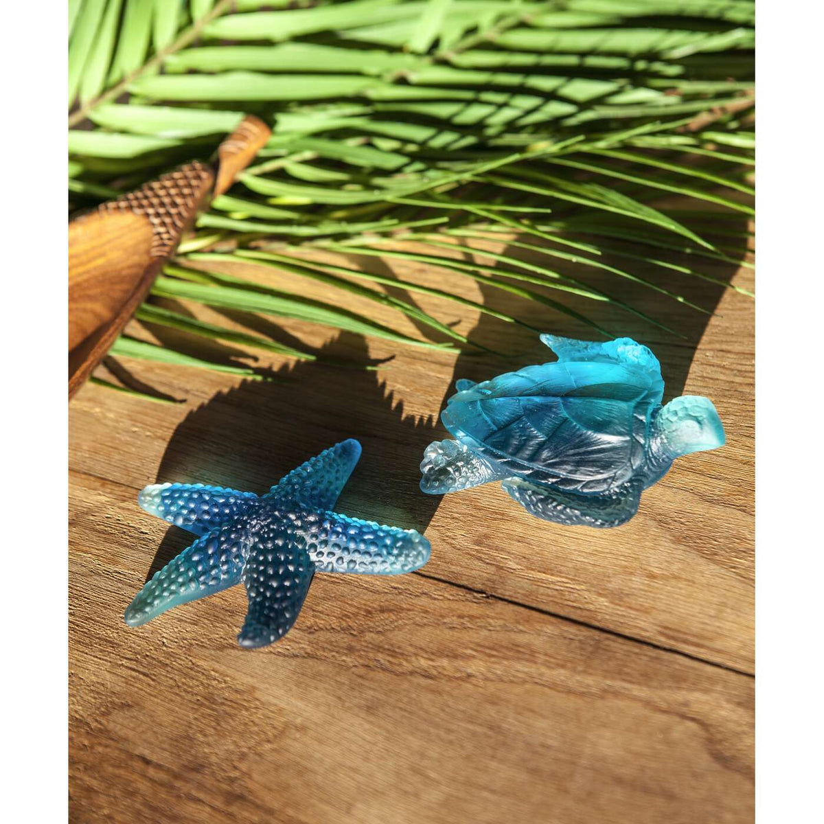 Daum Mer De Corail Starfish Sculpture – Blue, alternate view