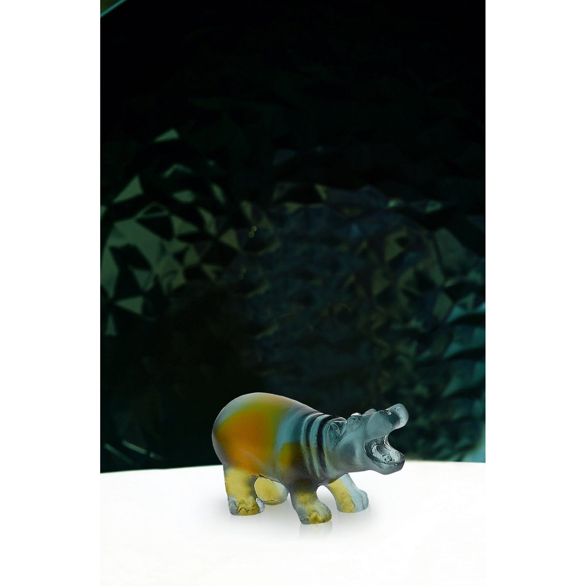 Daum Mini Hippopotamus Sculpture, alternate view