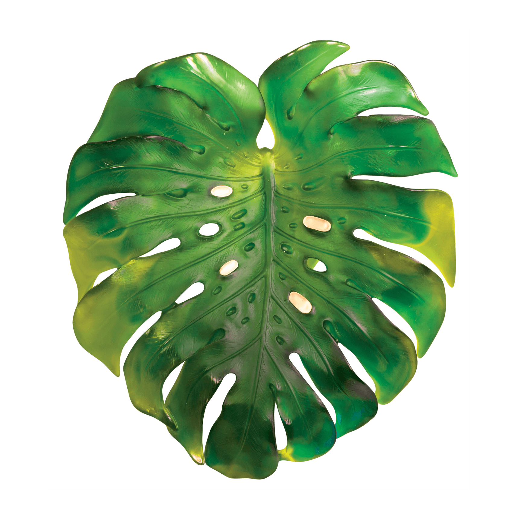 Daum Monstera Large Wall Lamp By Emilio Robba Wall Sconce — Green
