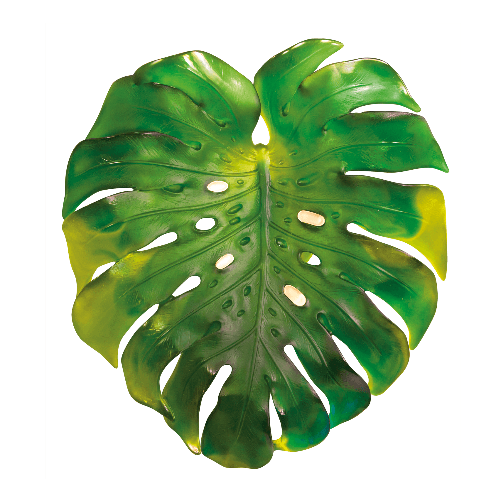 Daum Monstera Large Wall Leaf By Emilio Robba Wall Sculpture — Green