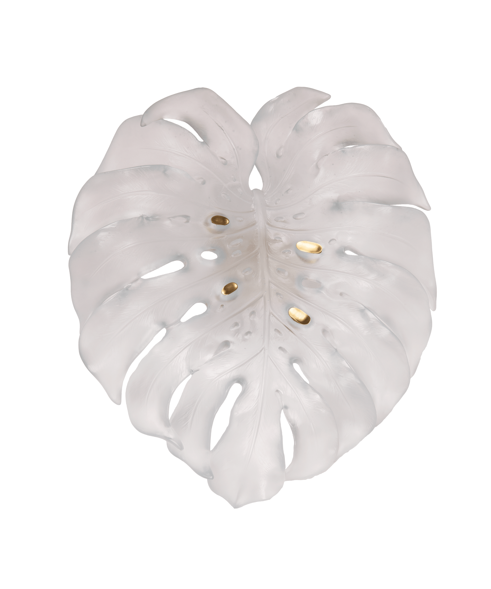 Daum Monstera Large Wall Leaf By Emilio Robba Wall Sculpture β White
