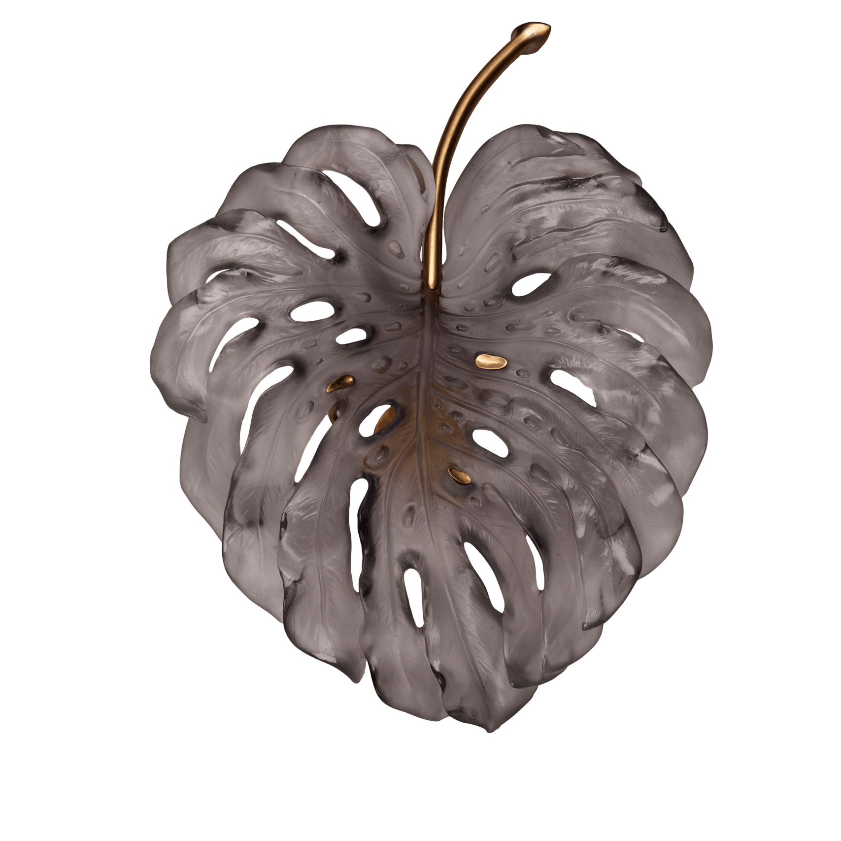 Daum Monstera Small Wall Lamp By Emilio Robba Wall Sconce — Grey