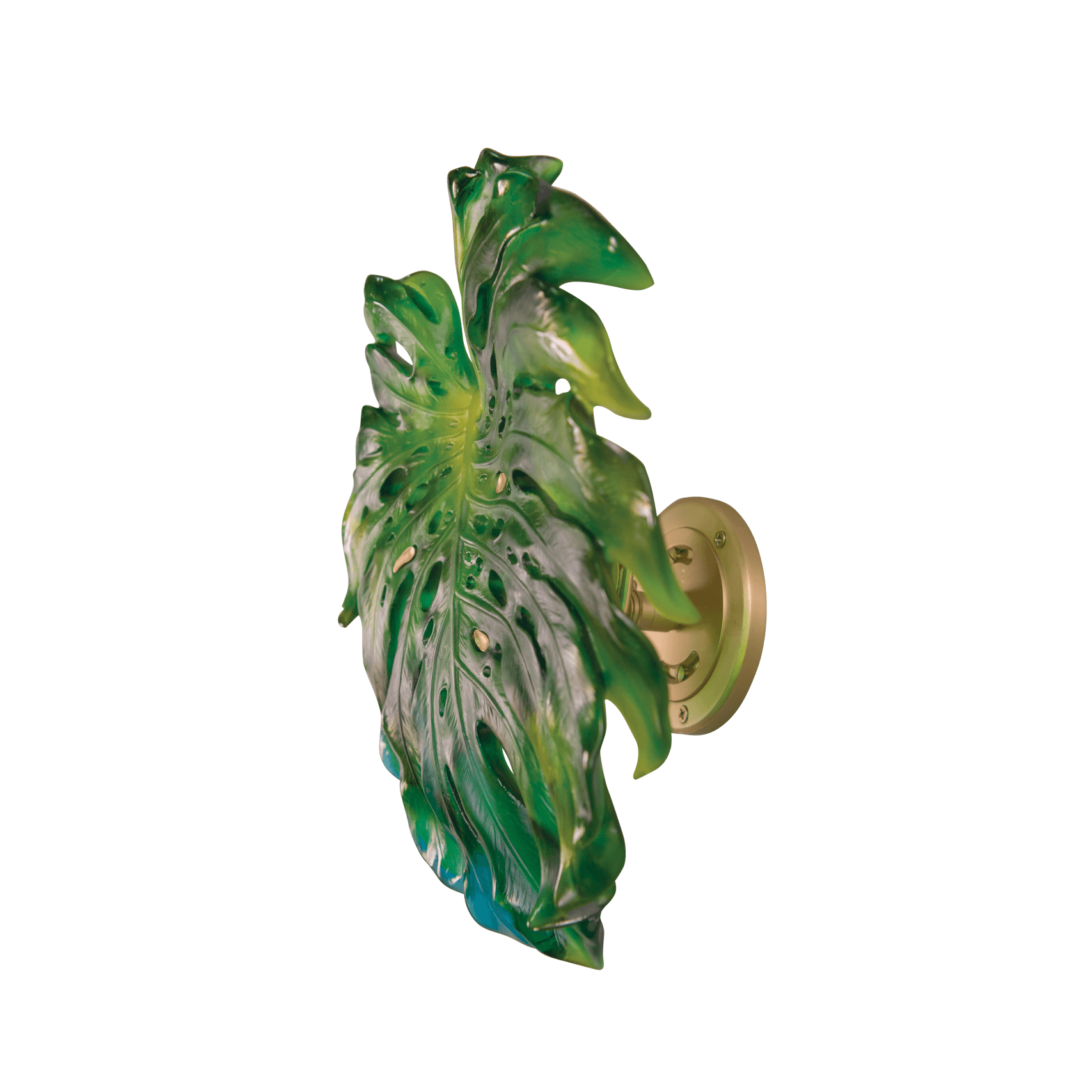 Daum Monstera Small Wall Leaf By Emilio Robba Wall Sculpture — long fixing Green