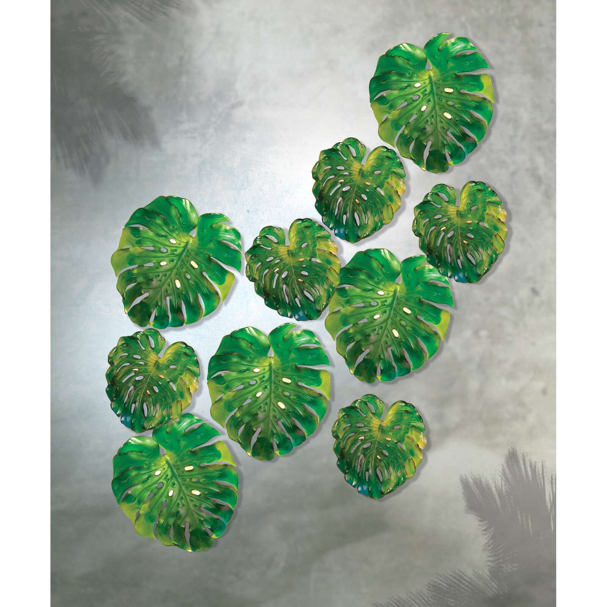 Daum Monstera Small Wall Leaf By Emilio Robba Wall Sculpture β Short fixing Green, alternate view