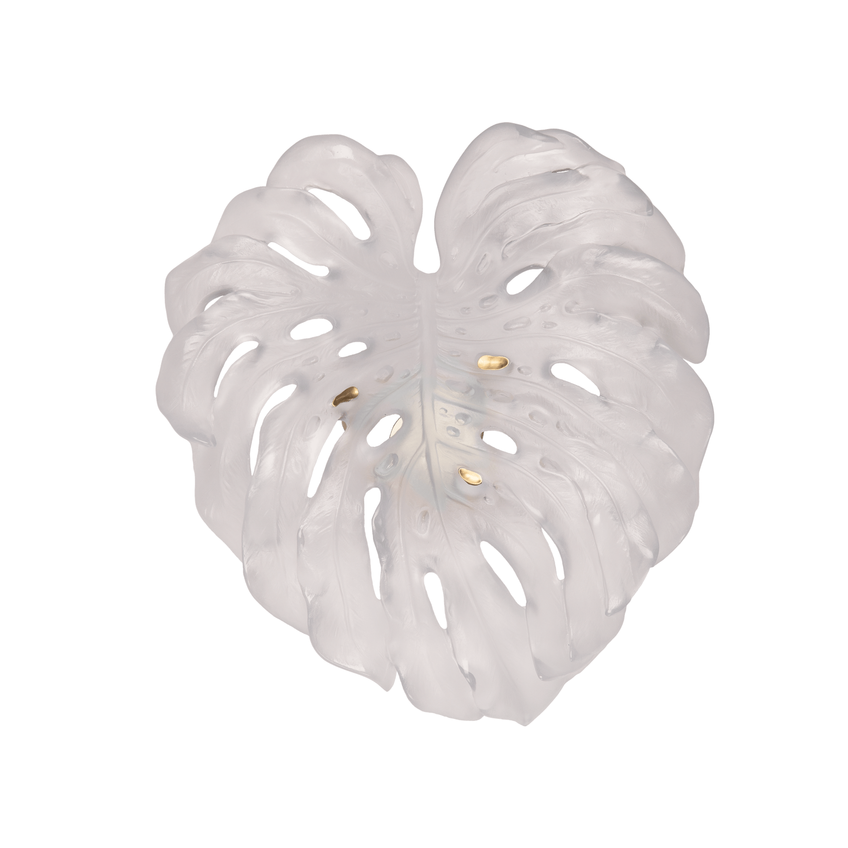 Daum Monstera Small Wall Leaf By Emilio Robba Wall Sculpture — short fixing White