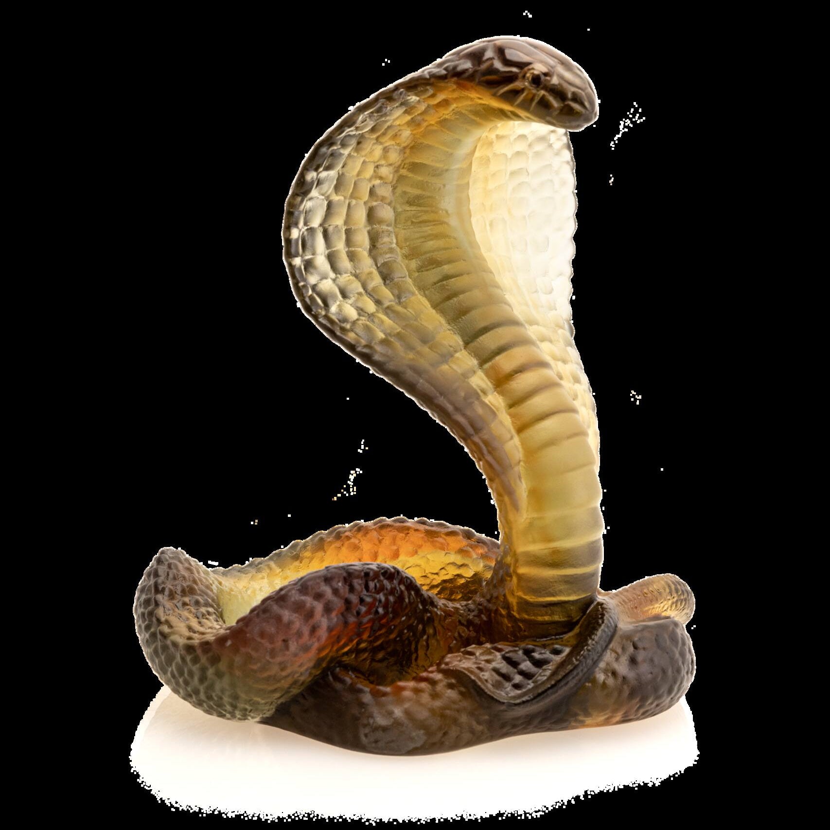 Daum Naja 500ex Sculpture — Amber and grey