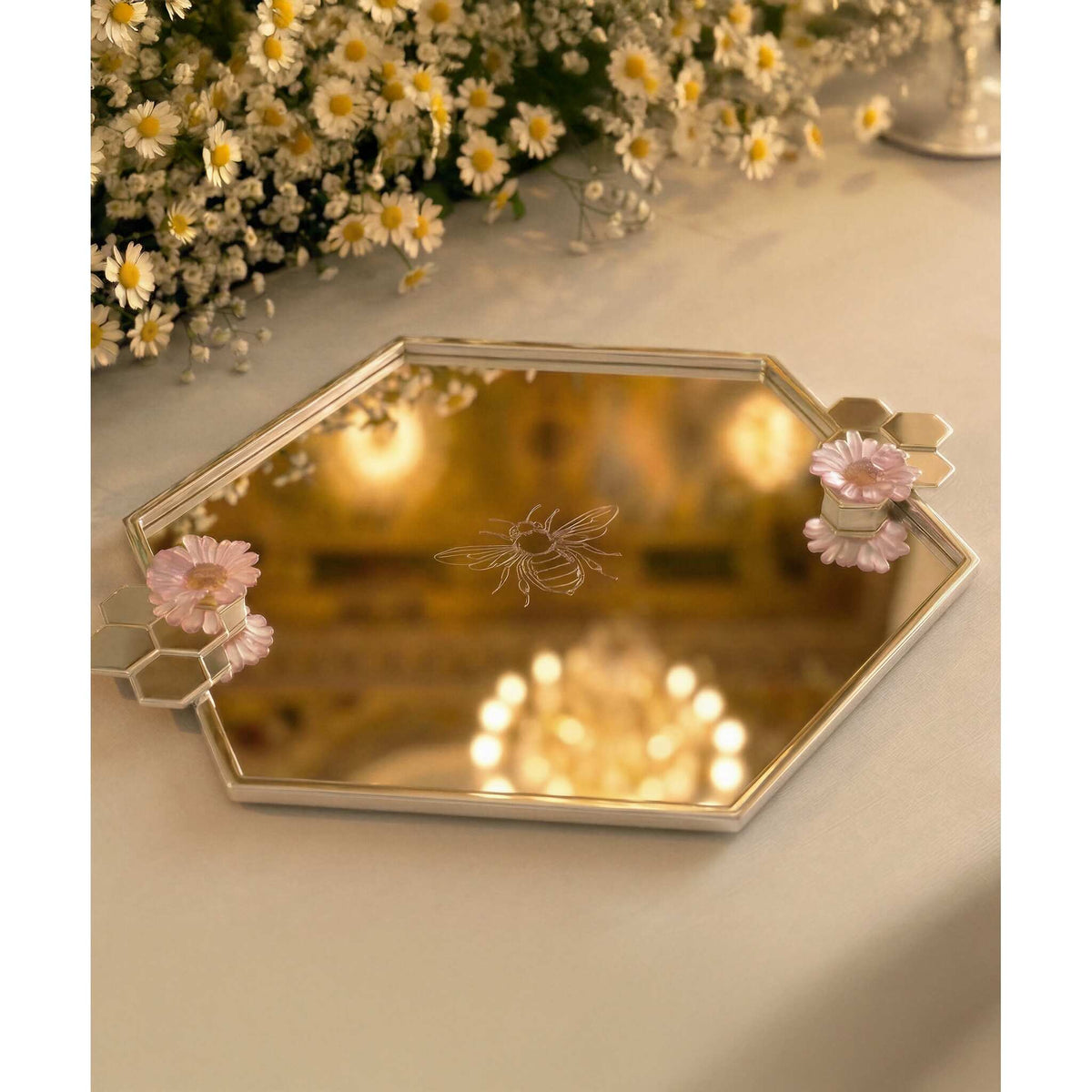 Daum Or D'Abeille Large Serving Tray, alternate view