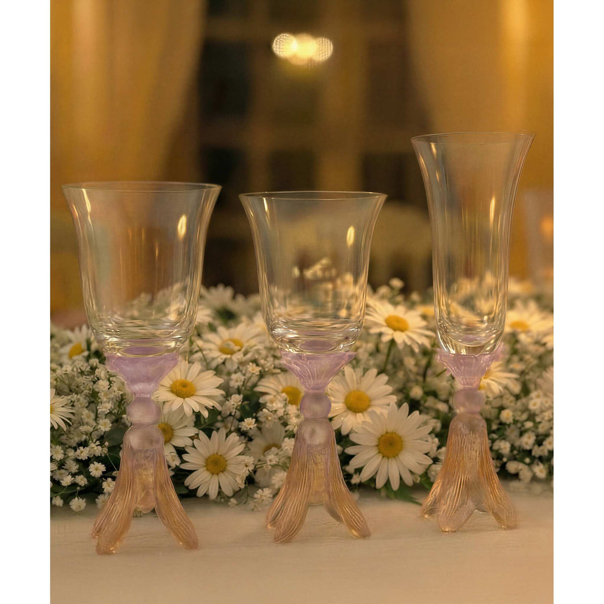 Daum Or D'Abeille Set of Champagne Flute – 2 champagne flutes, alternate view