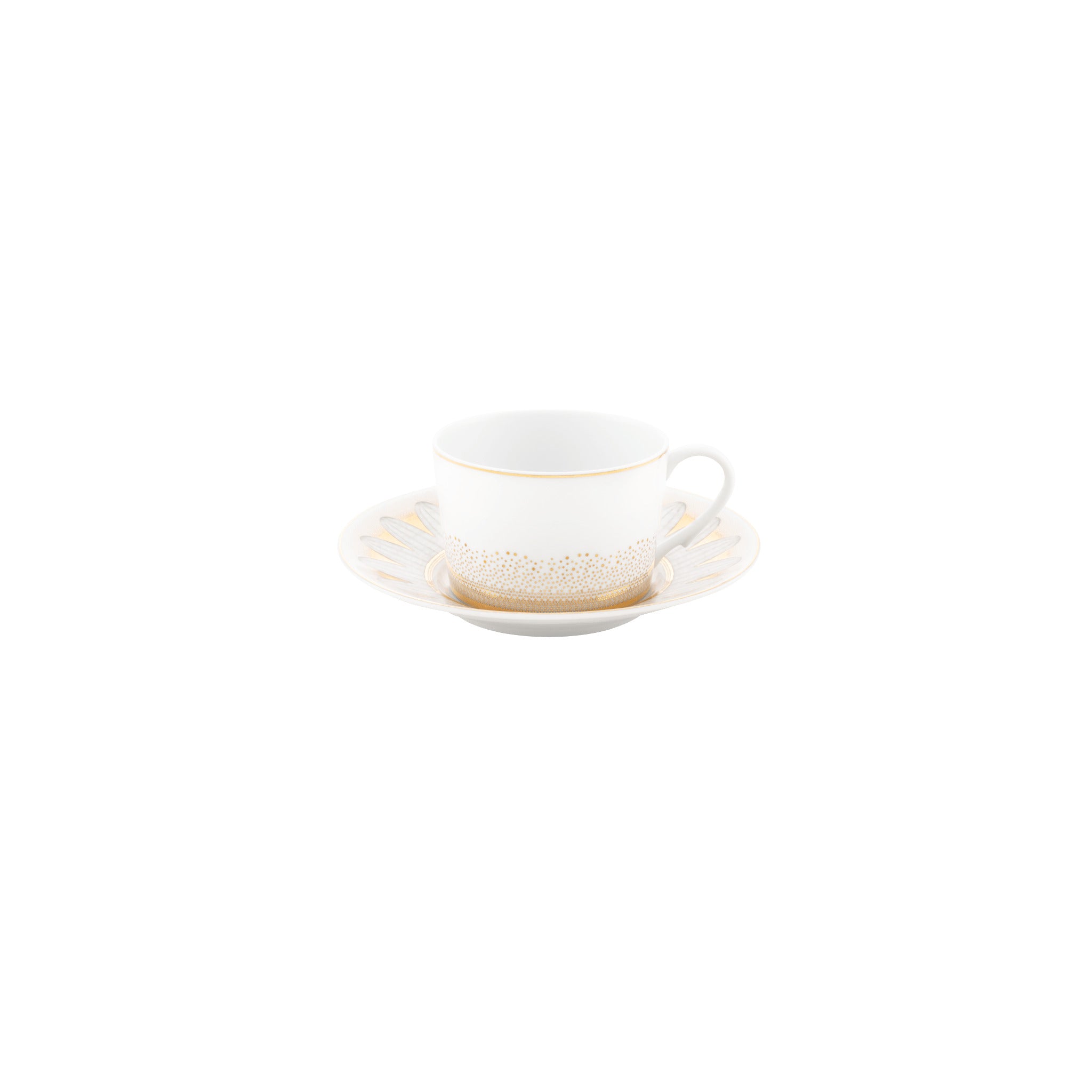Daum Or D'Abeille Sculpture — Set of 2 tea cups and saucers