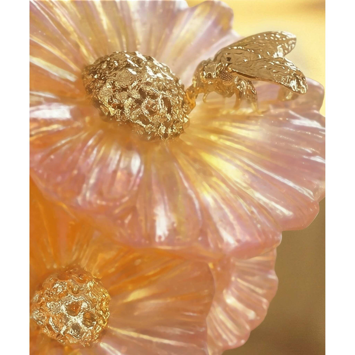 Daum Or D'Abeille Small Decorative Bouquet Sculpture, alternate view