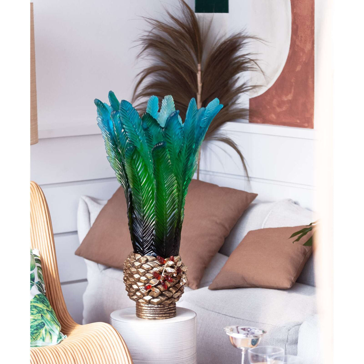 Daum Palm Beach Prestige Vase By Emilio Robba 99ex, alternate view