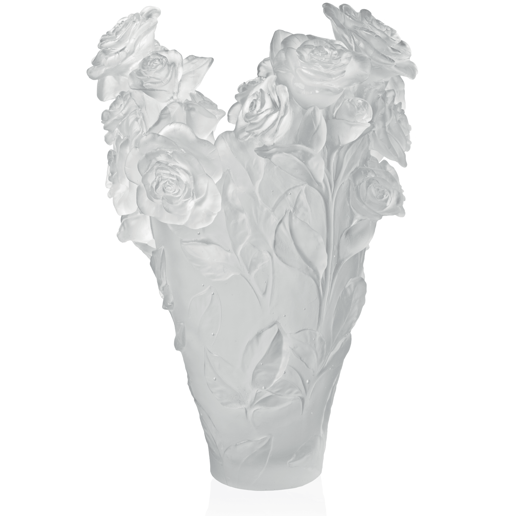 Daum Rose Passion Magnum Vase — White 50ex