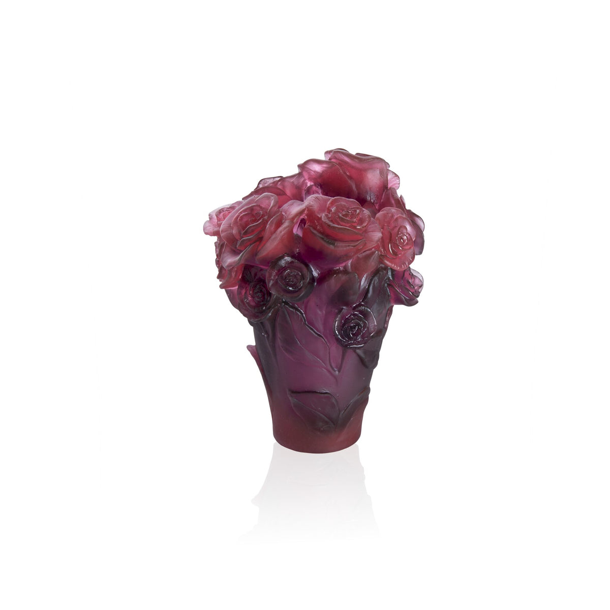 Daum Rose Passion Small Vase – Red and purple, alternate view
