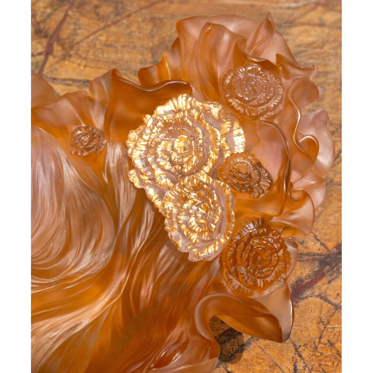 Daum Rose Royale Prestige Centerpiece 99ex Sculpture, lifestyle view
