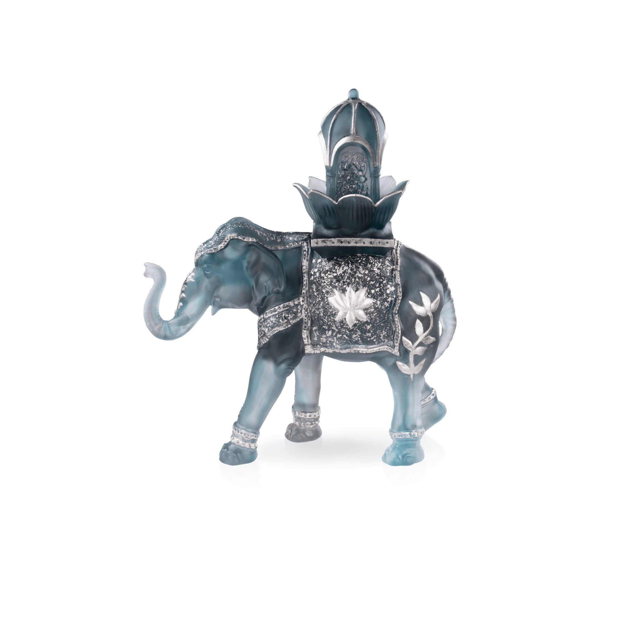 Daum Shalmara Elephant 25ex Sculpture — Blue Grey