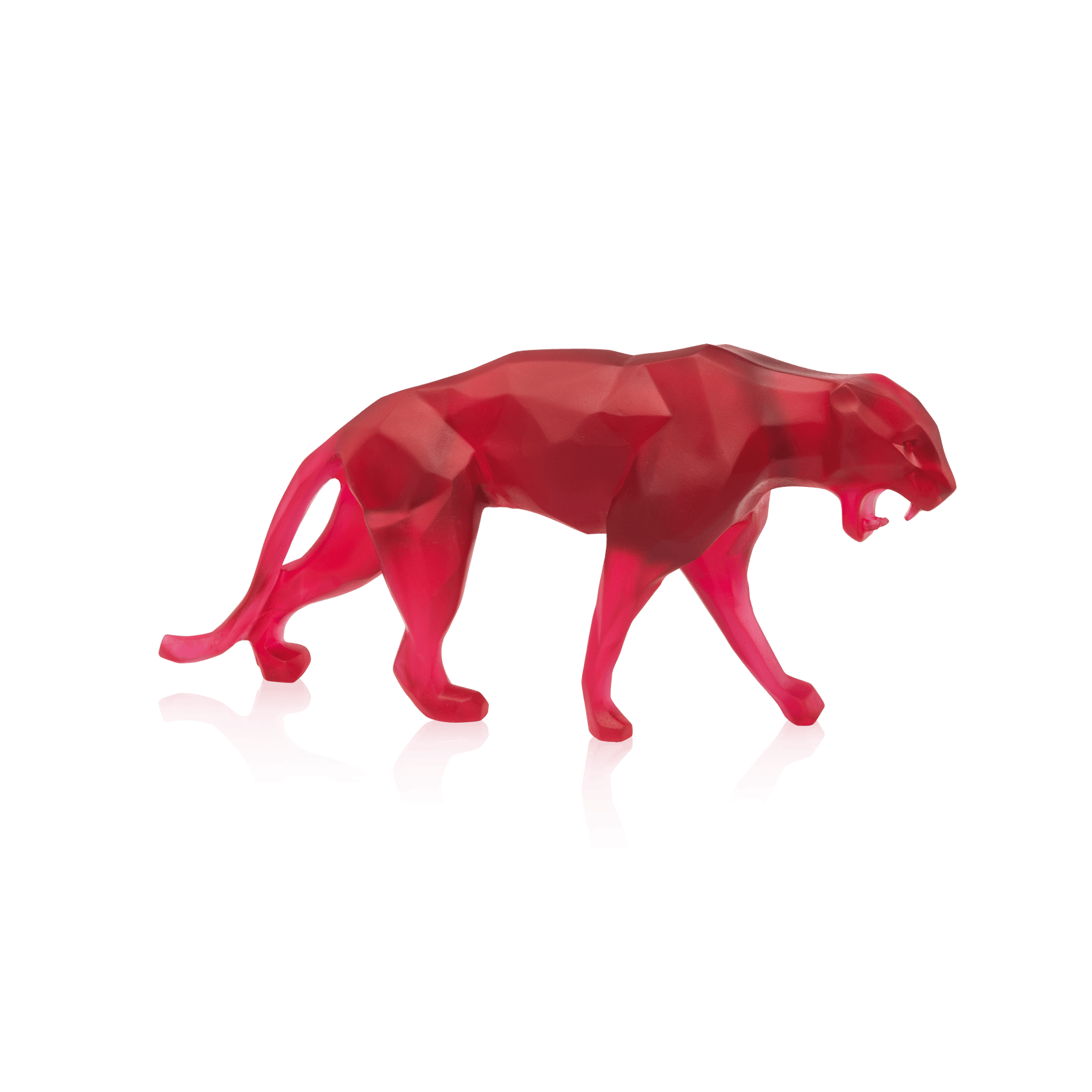 Daum Small Wild Panther By Richard Orlinski 375ex Sculpture — Red