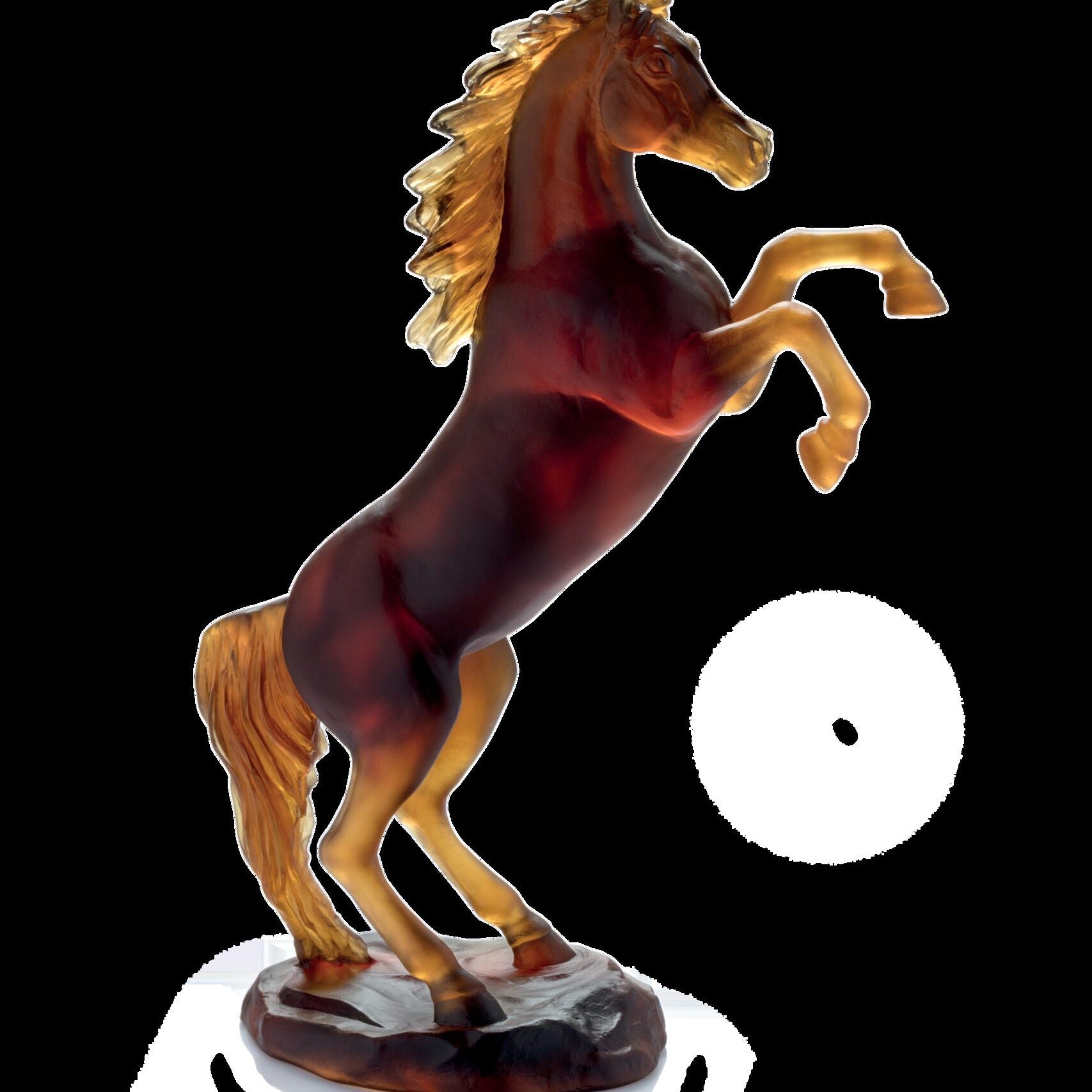 Daum Spirited Horse 500ex Sculpture — Amber brown