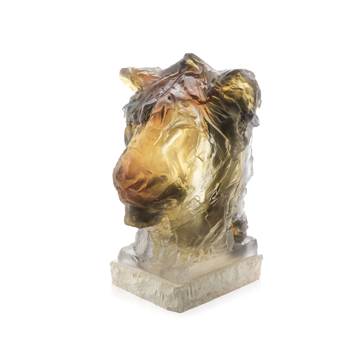 Daum Tête De Lion By Patrick Villas 75ex Sculpture, alternate view