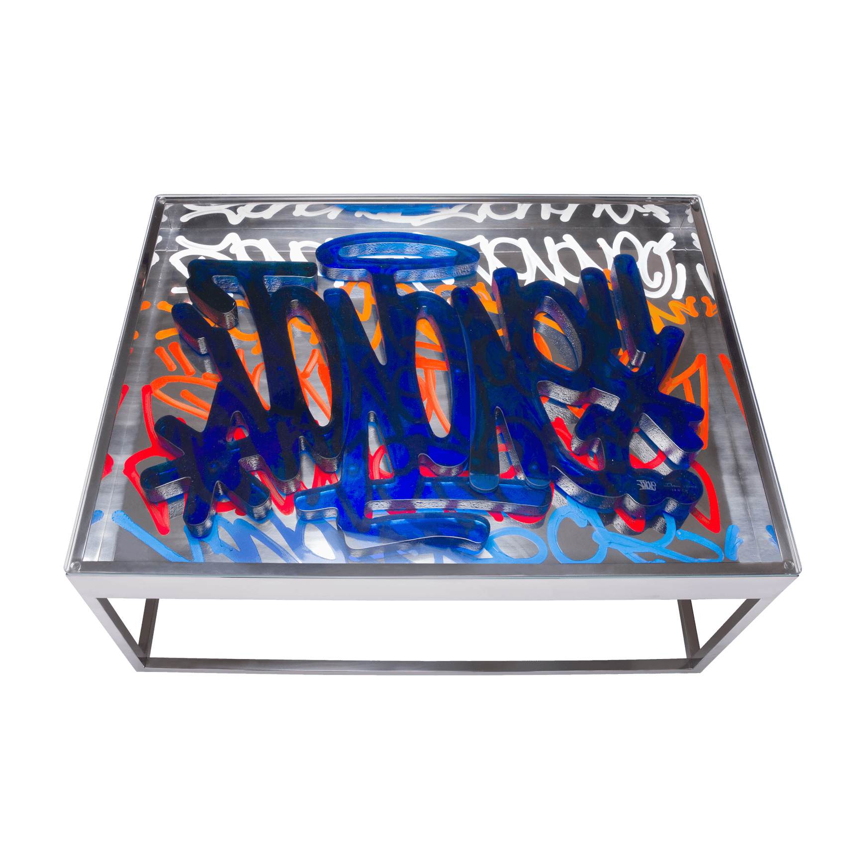 Daum Table For Two By JonOne 8ex Sculpture