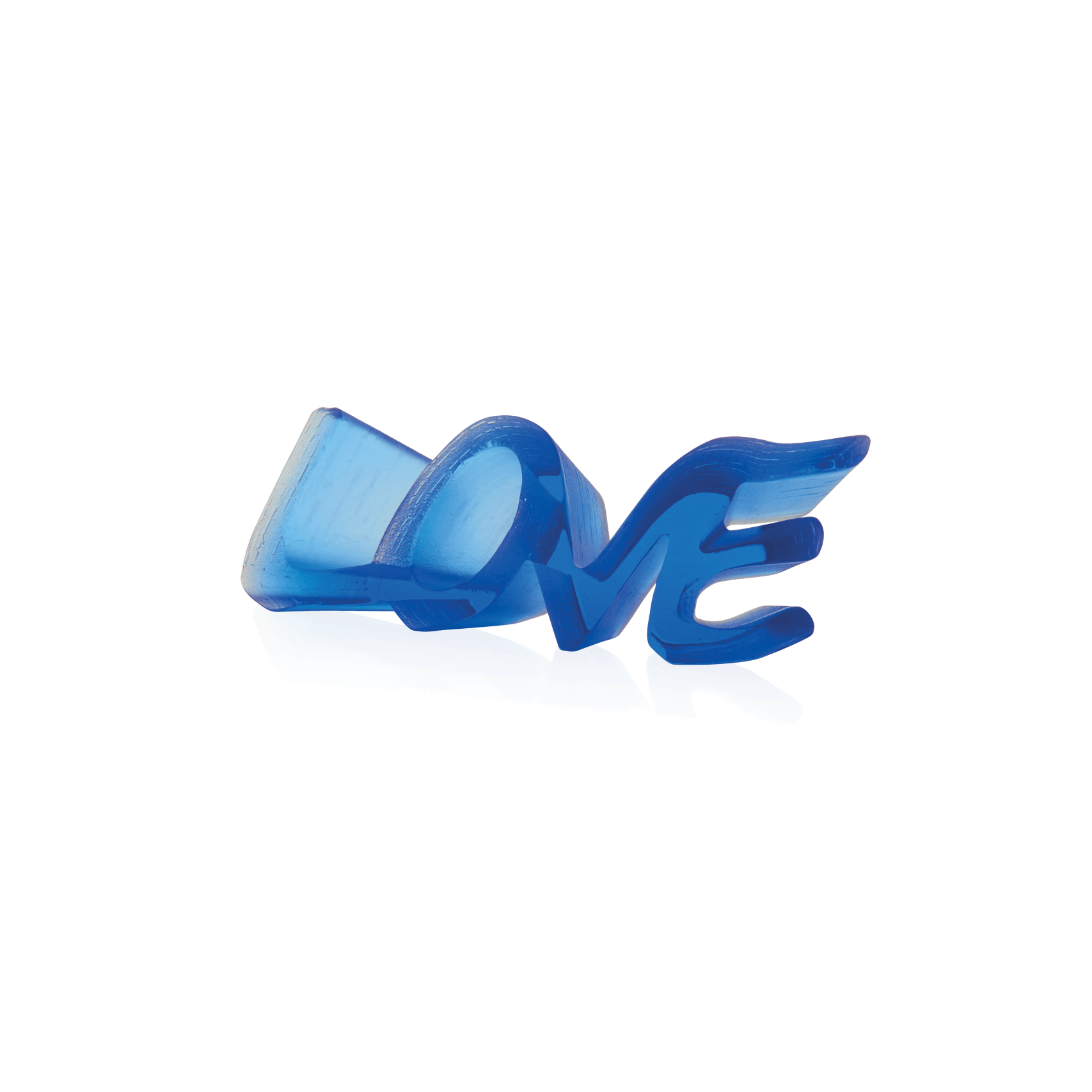 Daum True Love Sculpture — Blue
