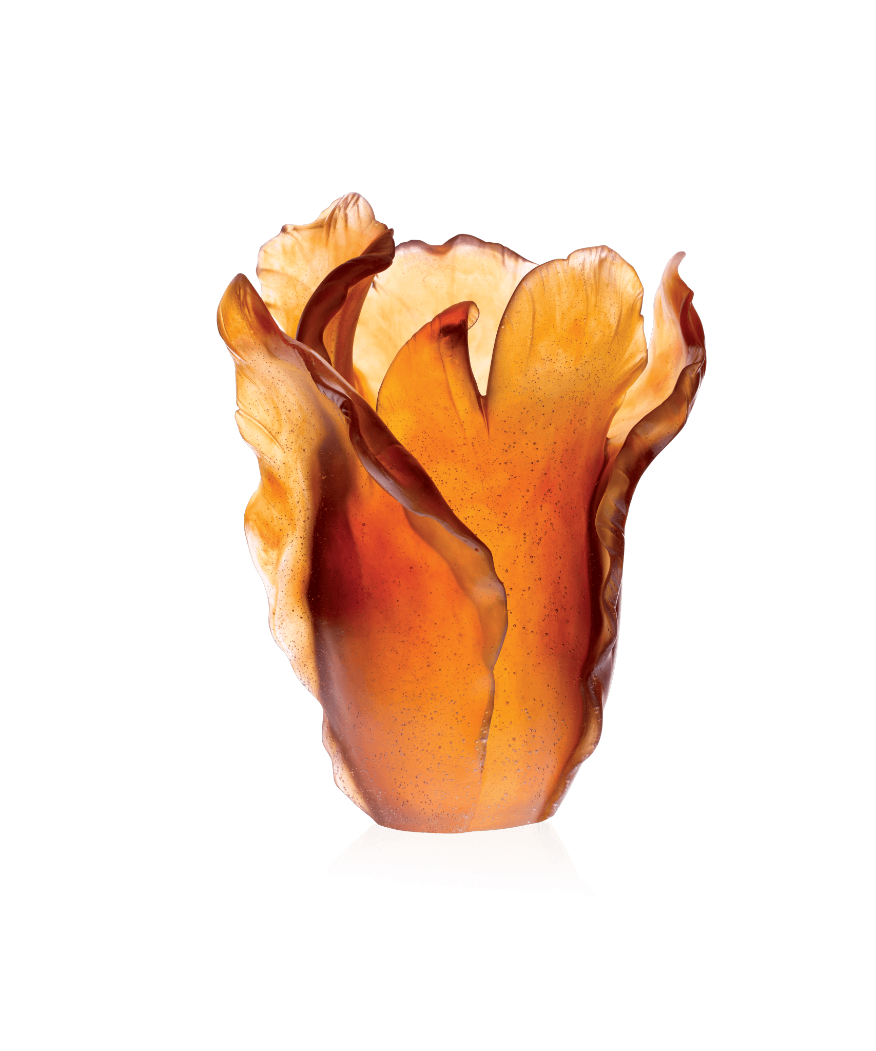 Daum Tulipe Large Vase β Amber