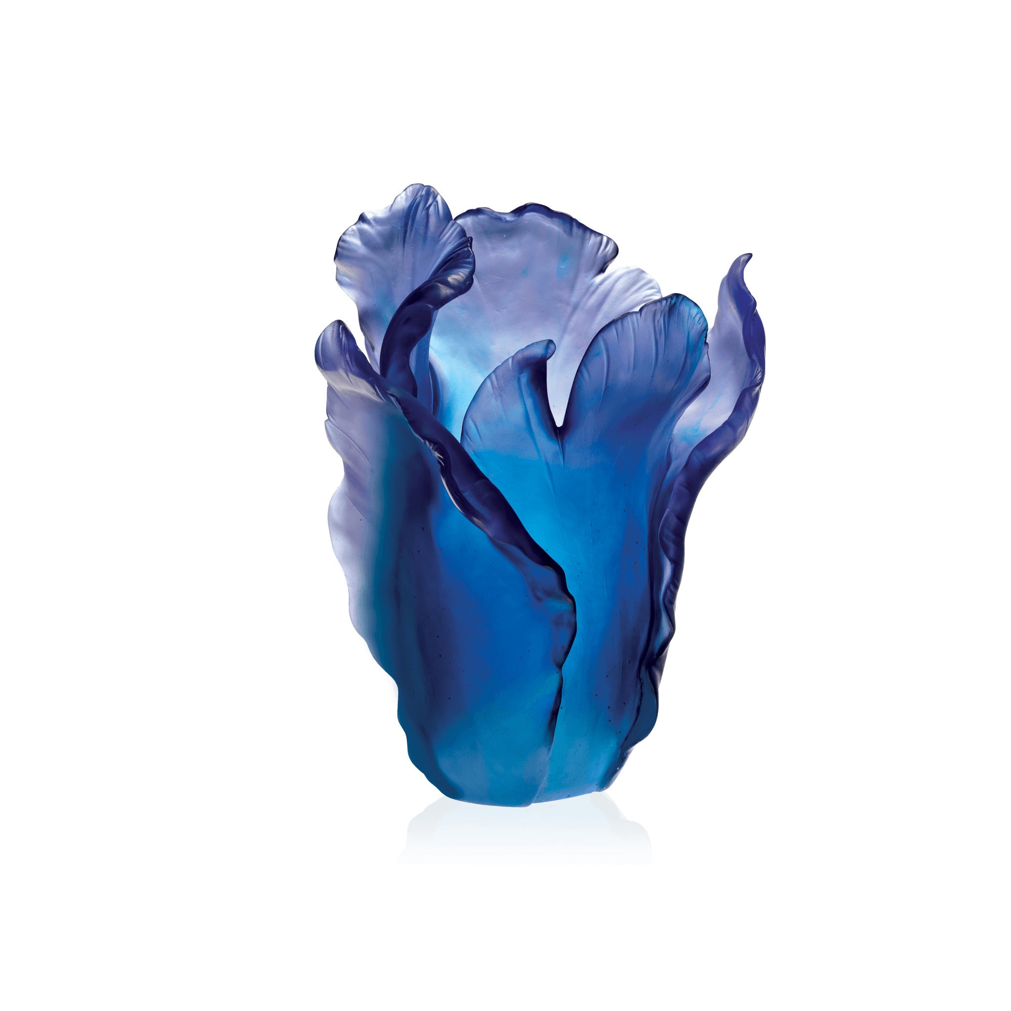 Daum Tulipe Large Vase — Blue